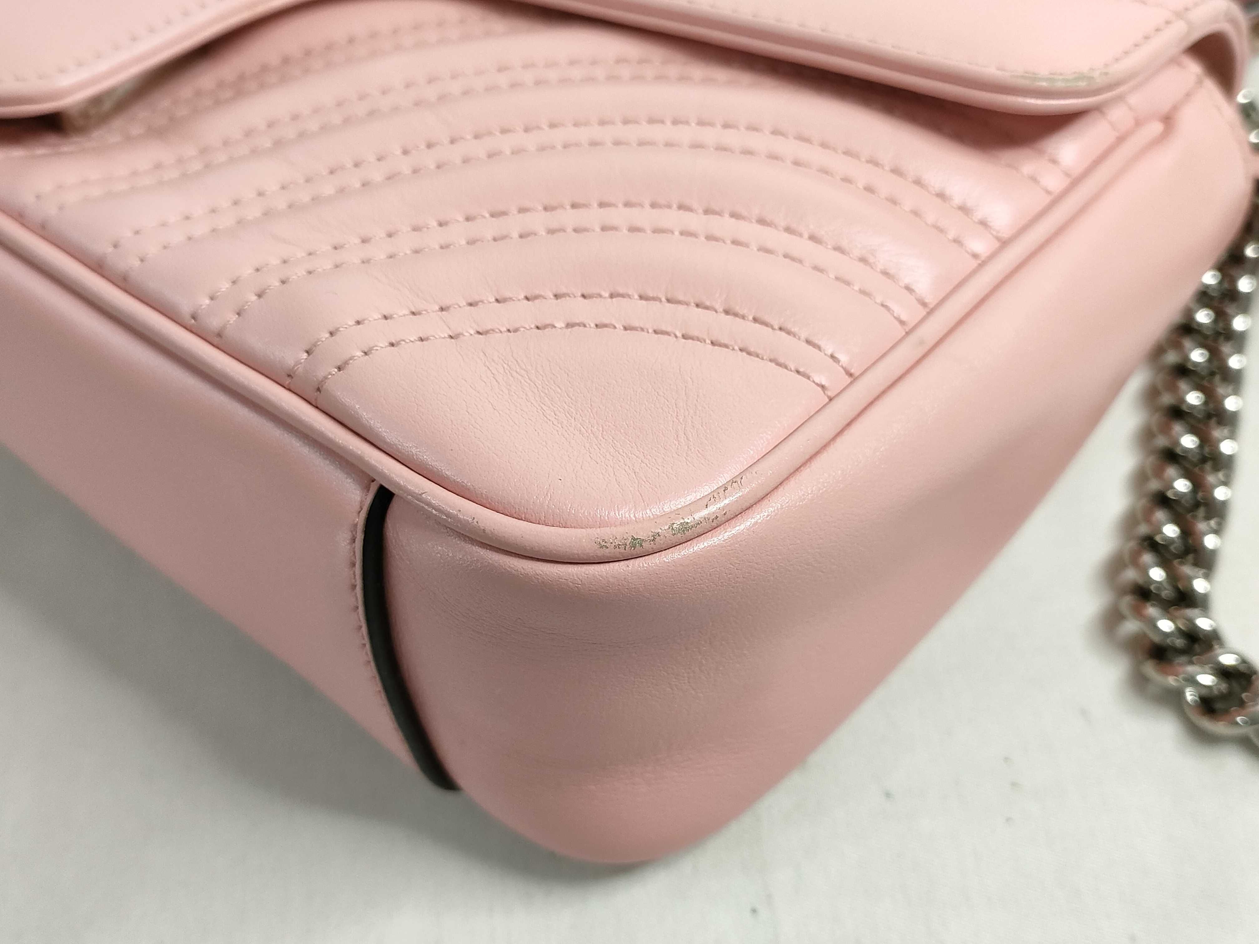 KR-GG Marmont Leather Chain Shoulder Bag Pink 443497 - Grade B Shoulder Bag — view 6