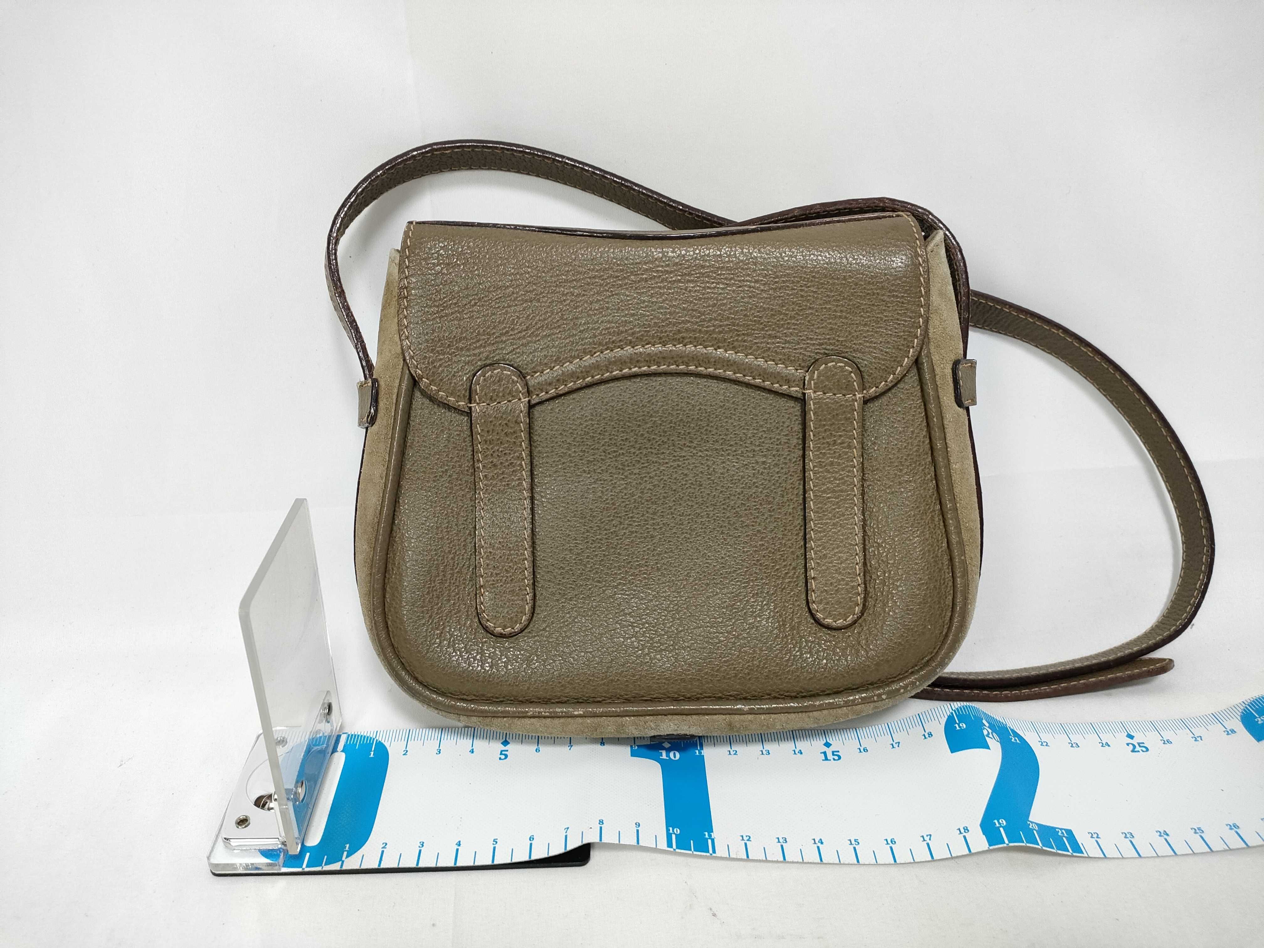 007 113 0816 Saddle Hardware Suede Leather Shoulder Bag — view 2