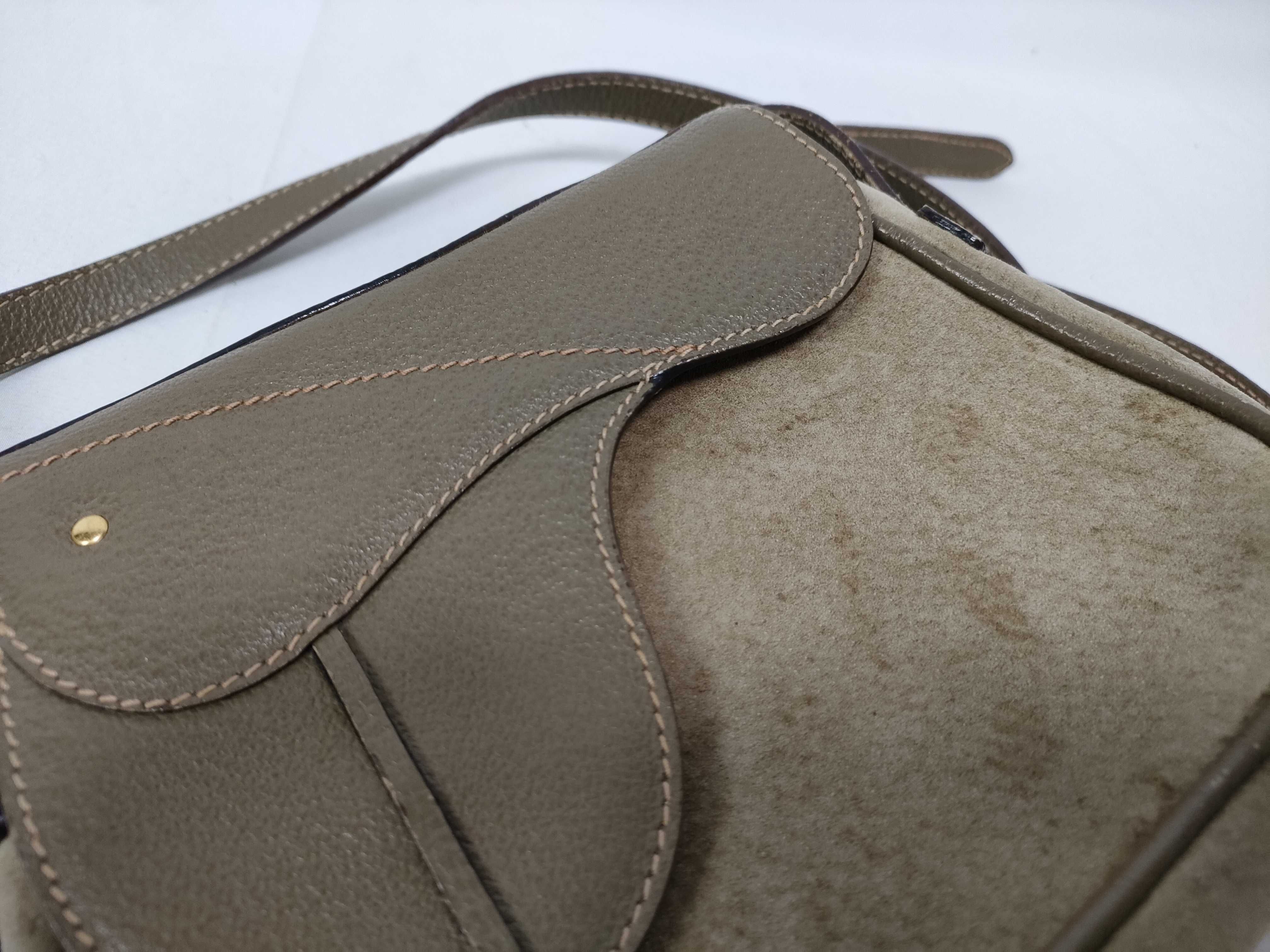 007 113 0816 Saddle Hardware Suede Leather Shoulder Bag — view 11