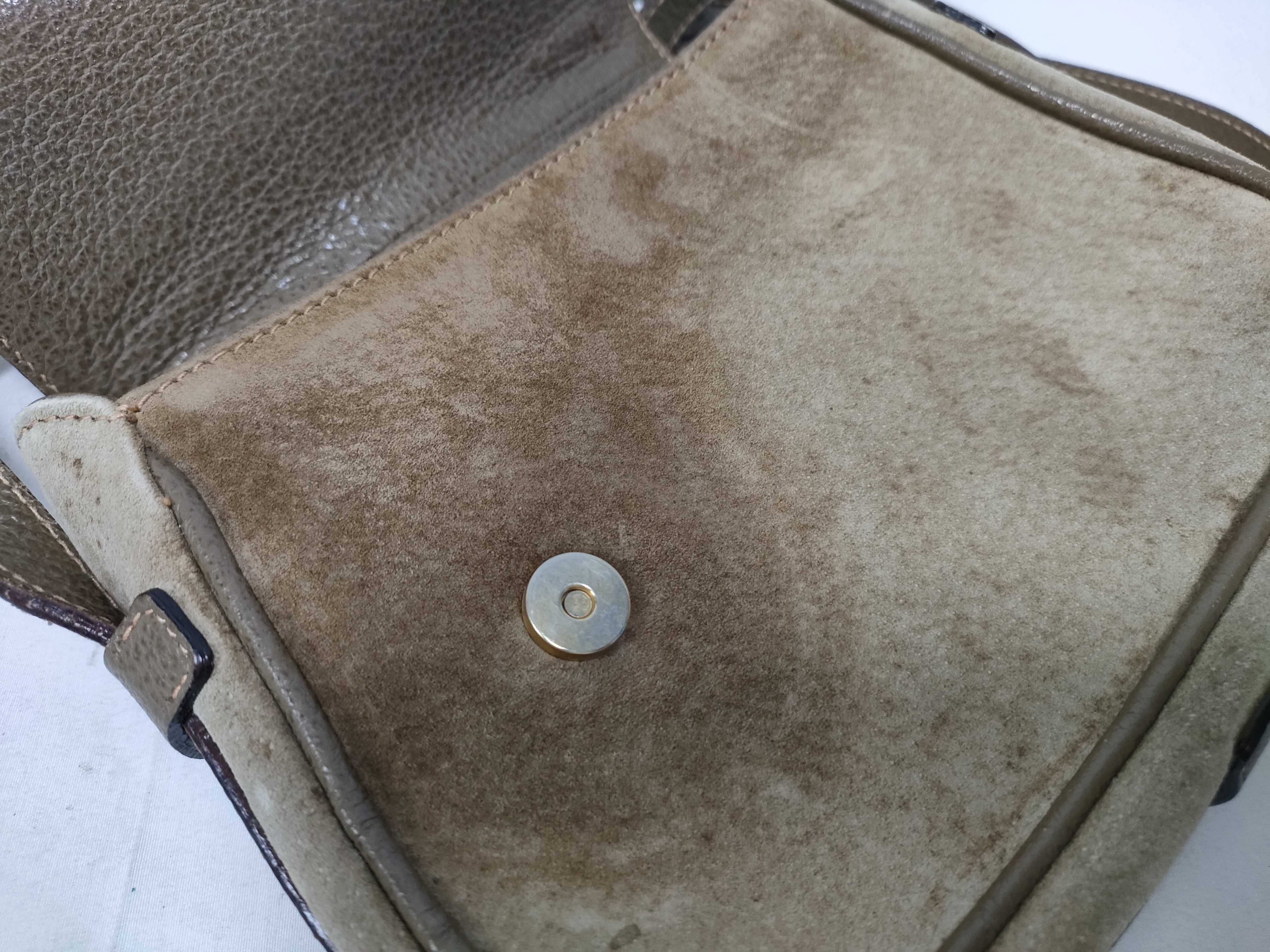 007 113 0816 Saddle Hardware Suede Leather Shoulder Bag — view 14