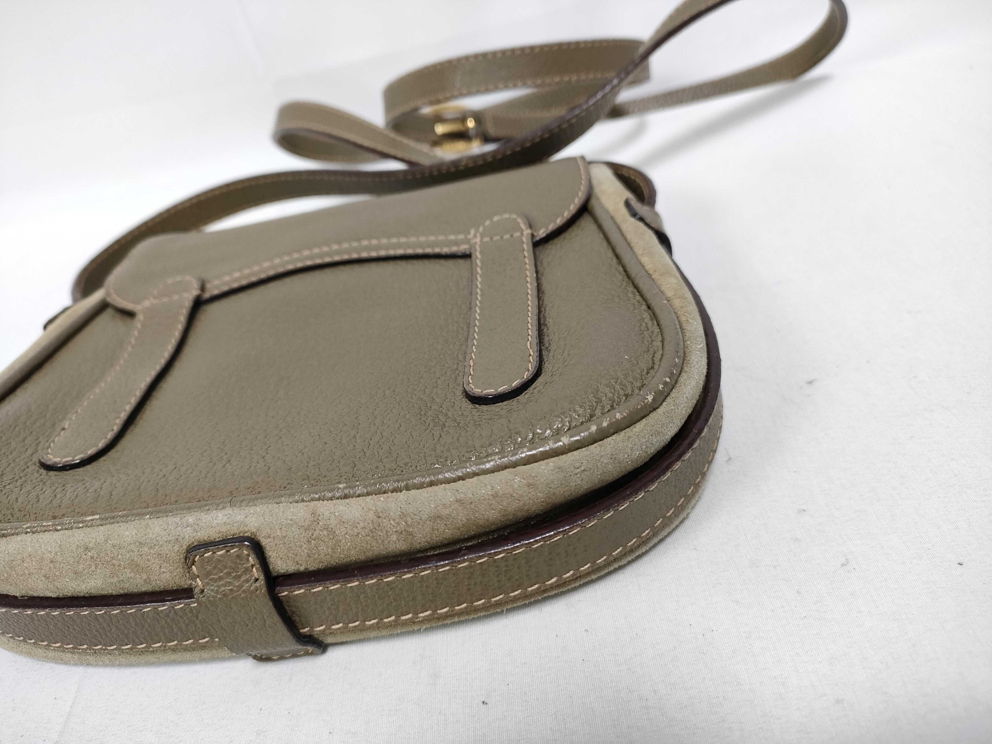 007 113 0816 Saddle Hardware Suede Leather Shoulder Bag — view 4