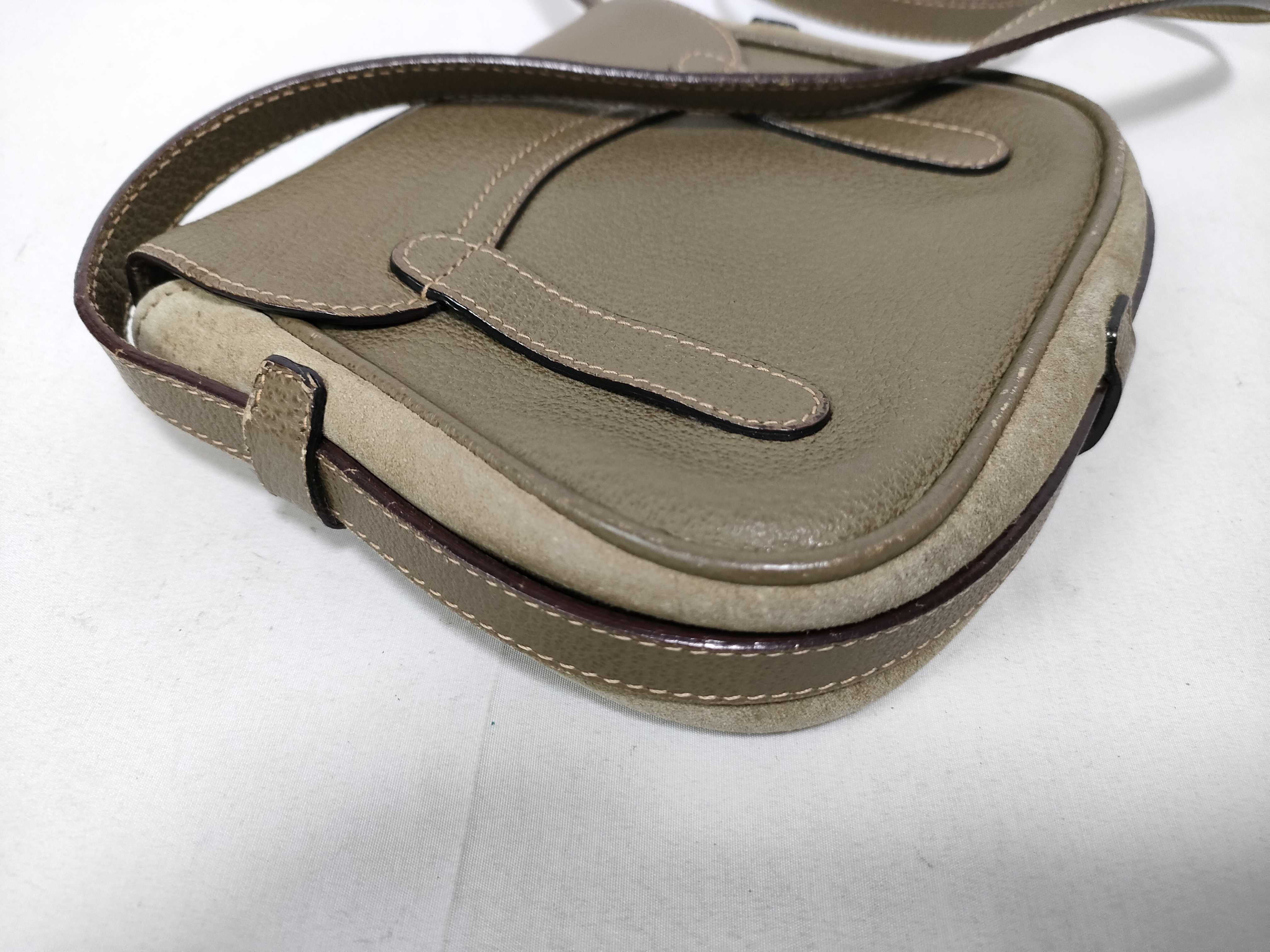 007 113 0816 Saddle Hardware Suede Leather Shoulder Bag — view 5
