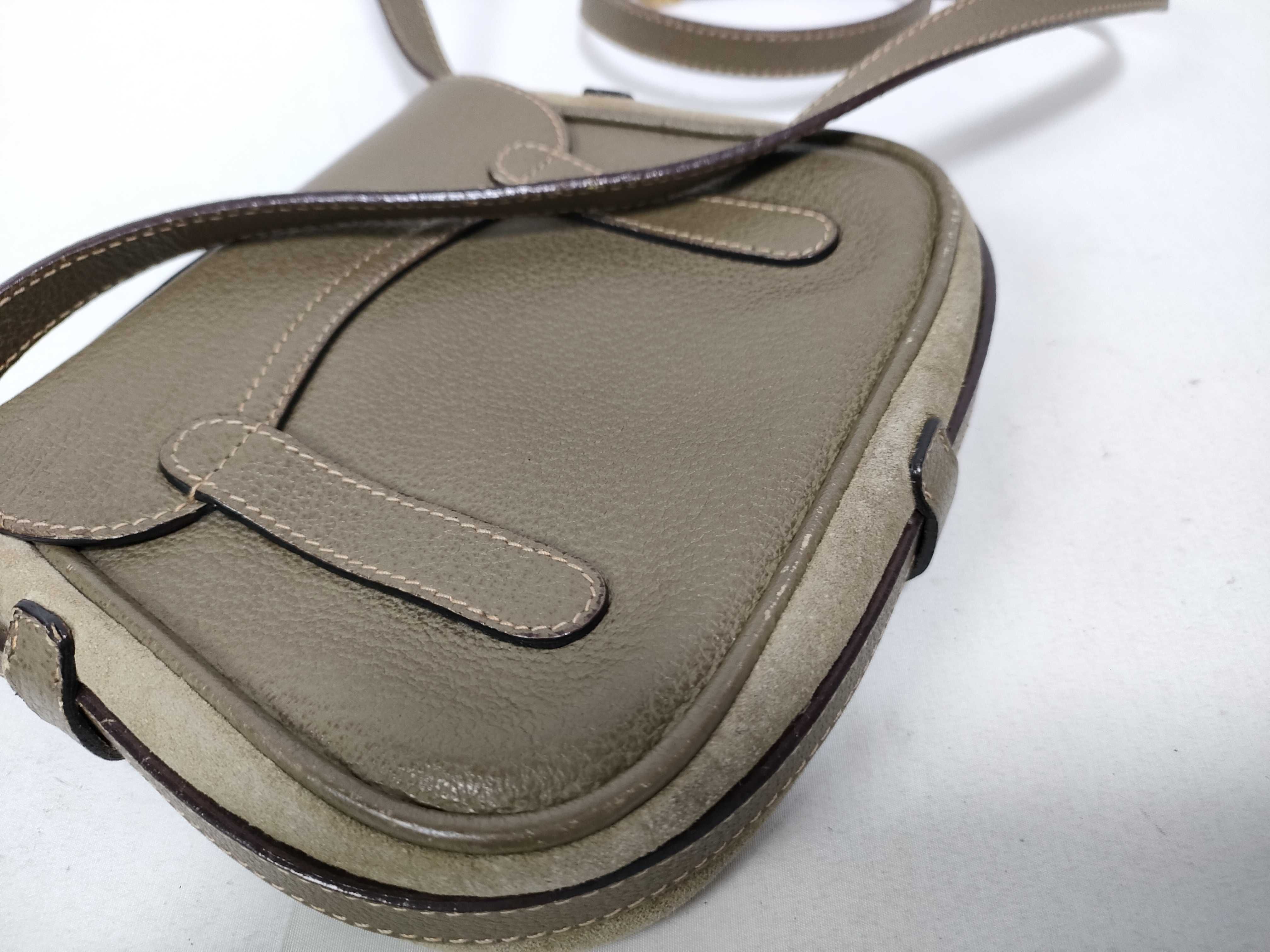 007 113 0816 Saddle Hardware Suede Leather Shoulder Bag — view 6