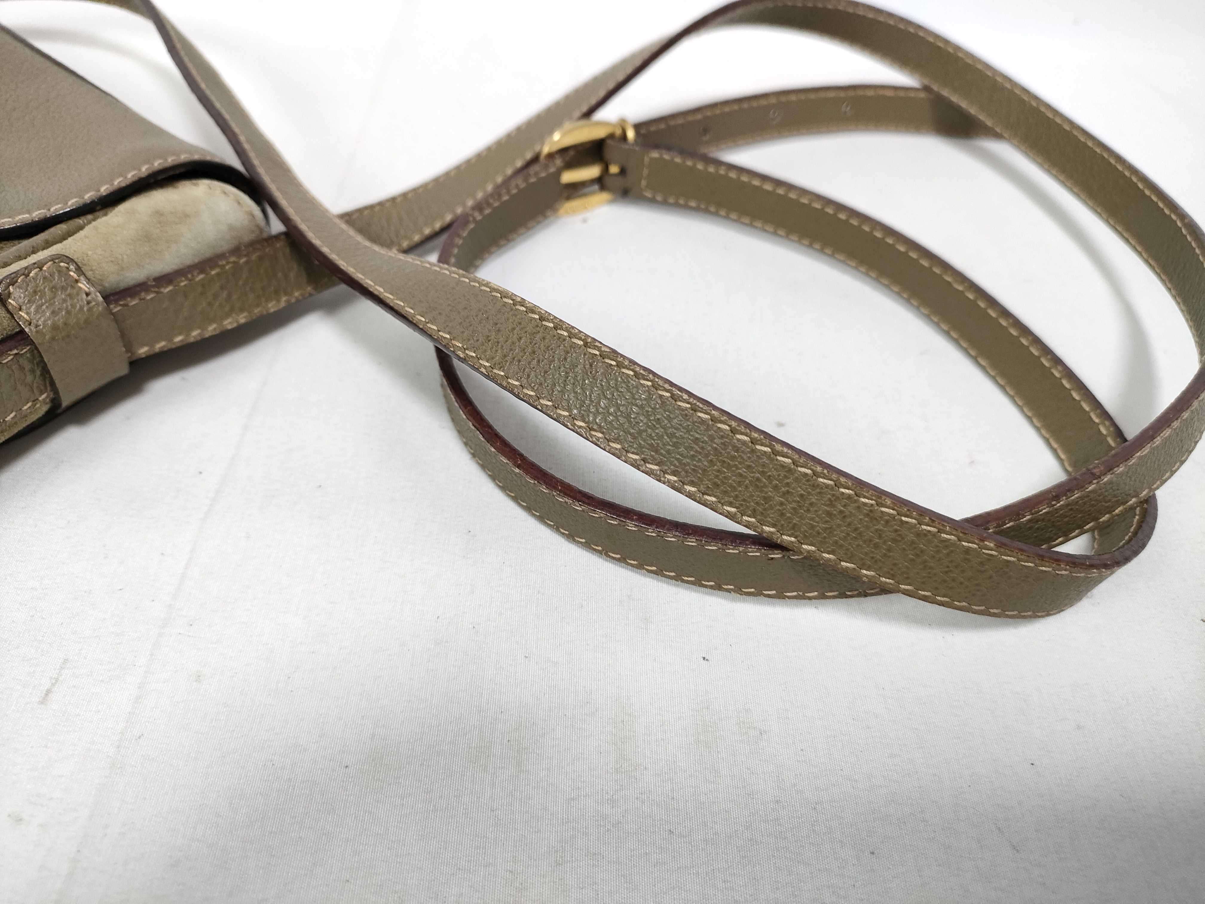 007 113 0816 Saddle Hardware Suede Leather Shoulder Bag — view 8