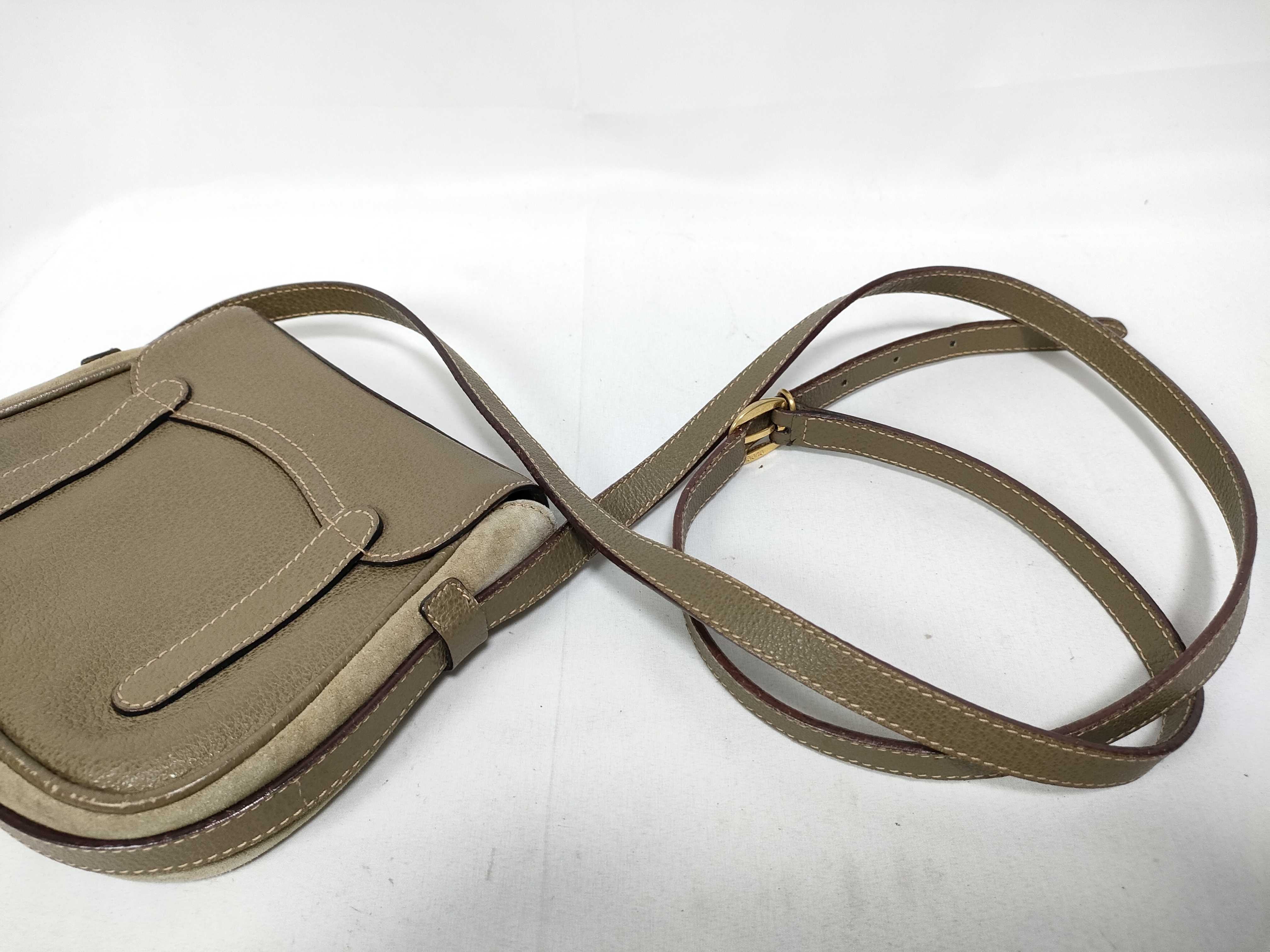 007 113 0816 Saddle Hardware Suede Leather Shoulder Bag — view 9