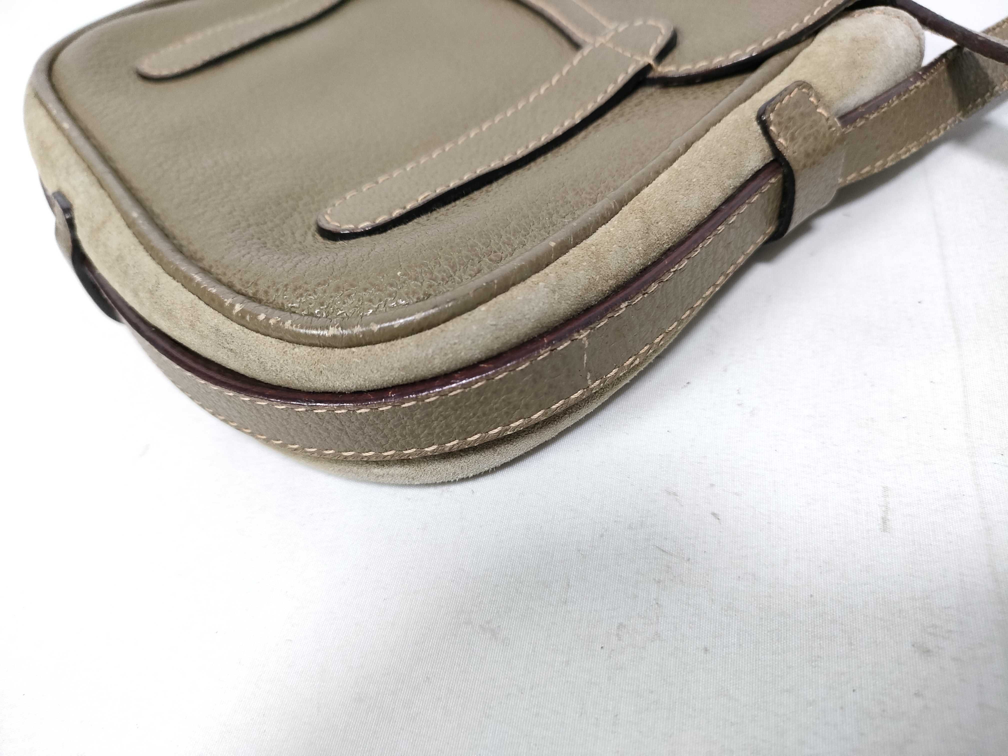 007 113 0816 Saddle Hardware Suede Leather Shoulder Bag — view 10