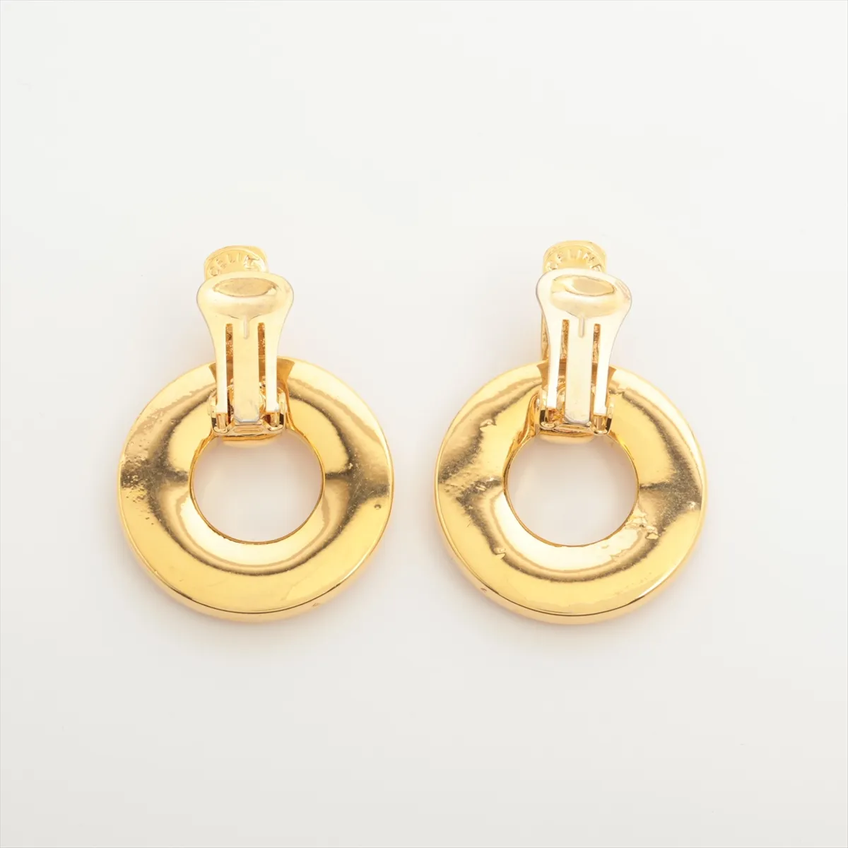earrings (for both ears), GP x faux pearl, gold. Shows signs of wear: — view 2