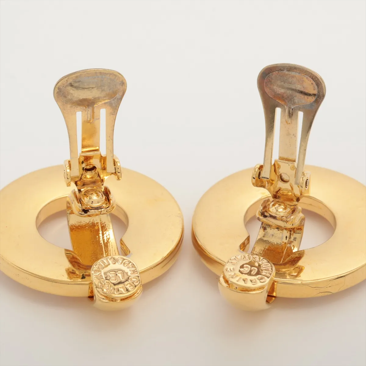 earrings (for both ears), GP x faux pearl, gold. Shows signs of wear: — view 4
