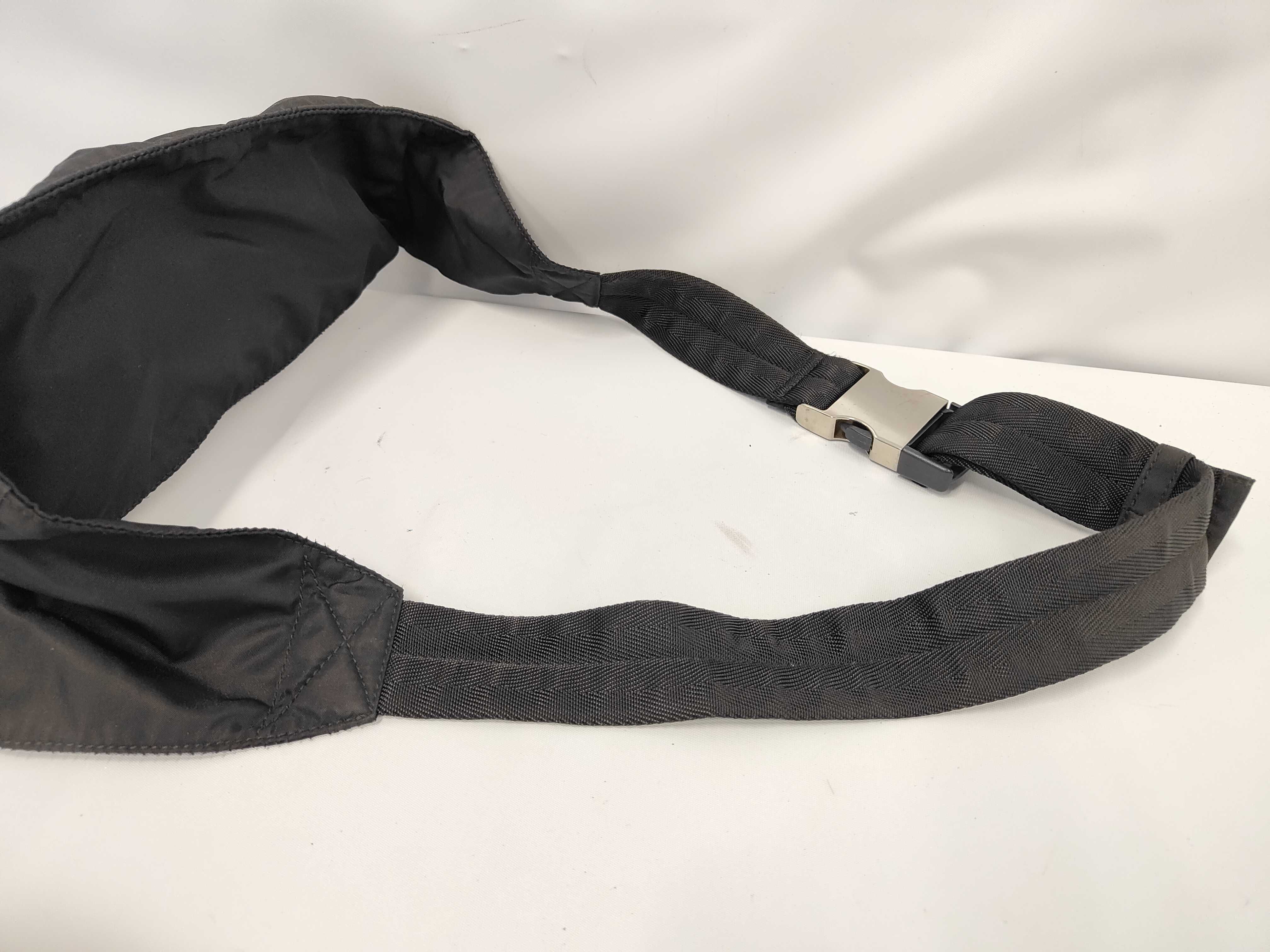 Nylon Prada Triangle Logo Nylon Waist Pouch Black - Waist Bag — view 5