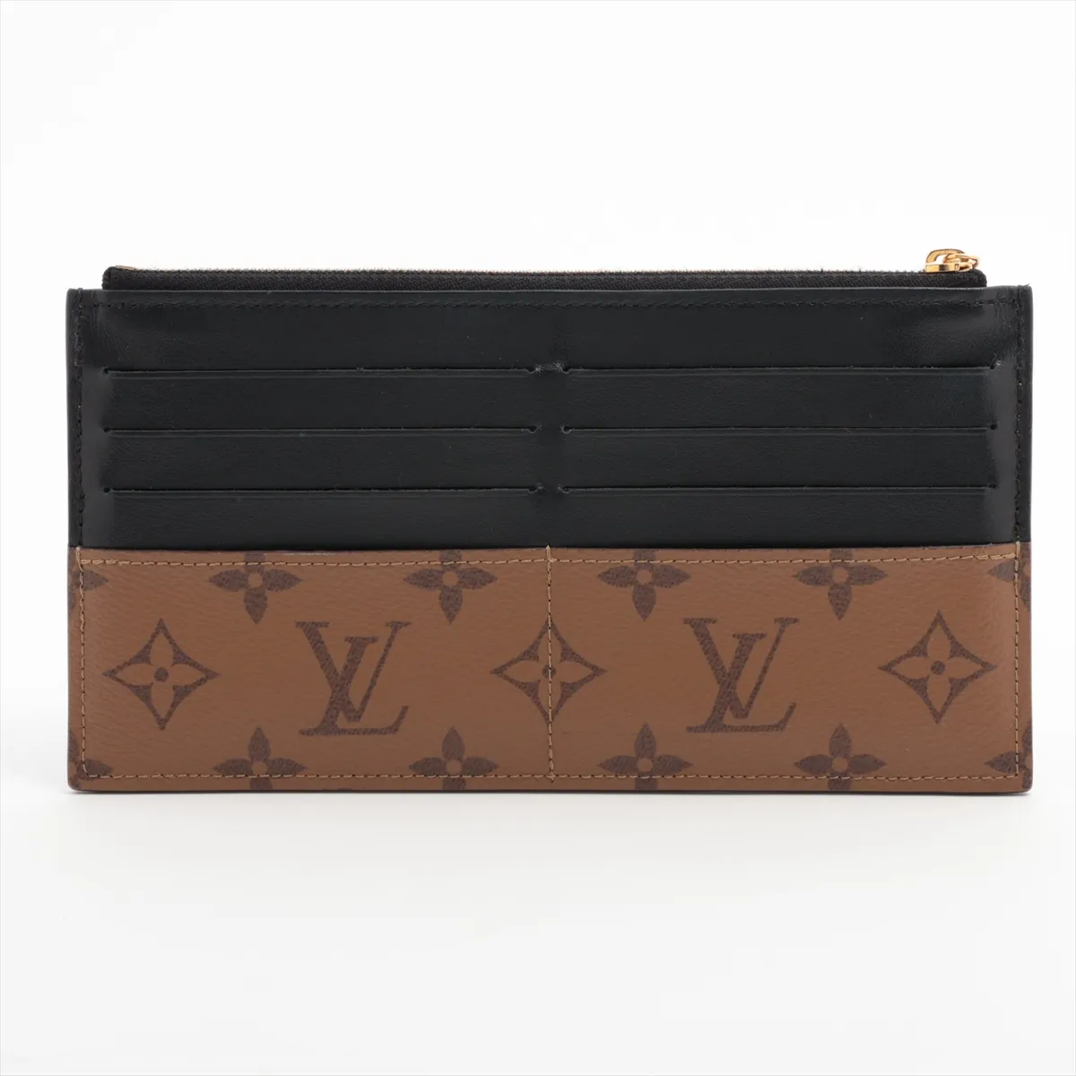 Monogram Reverse Slim Purse M80390 Maron Long Wallet RFID Reactive — view 2