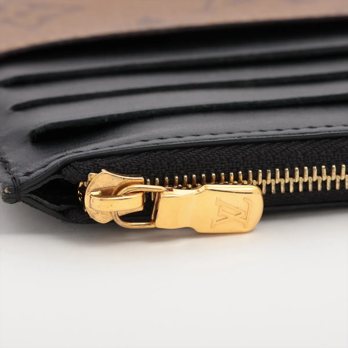 Monogram Reverse Slim Purse M80390 Maron Long Wallet RFID Reactive — view 6