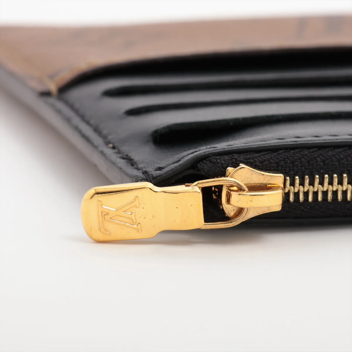 Monogram Reverse Slim Purse M80390 Maron Long Wallet RFID Reactive — view 7