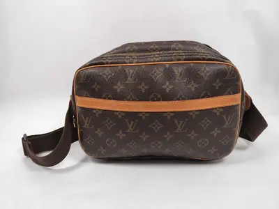 Monogram Louis Vuitton Brown Monogram M45254 Reporter PM Shoulder Bag