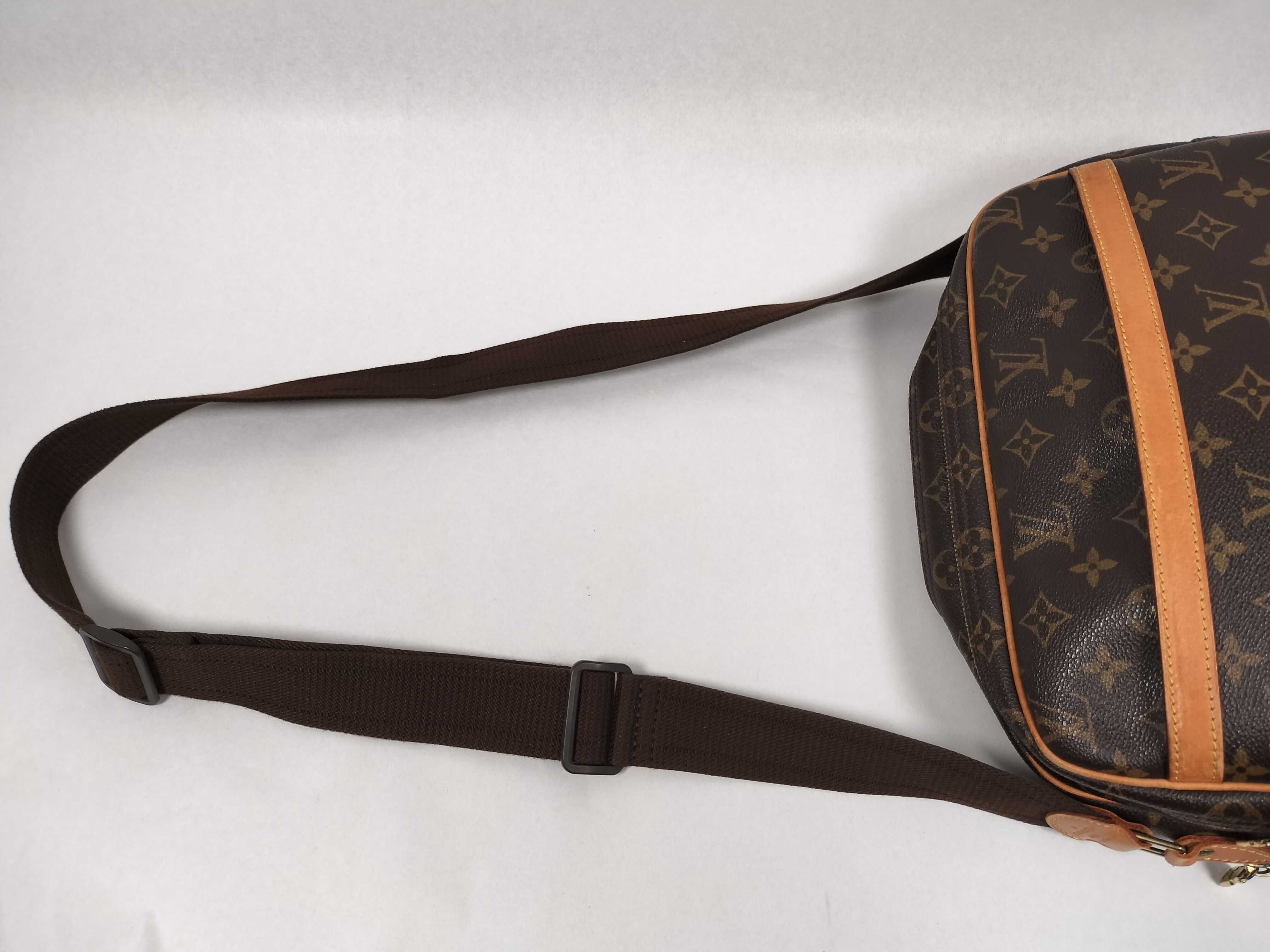 Monogram Louis Vuitton Brown Monogram M45254 Reporter PM Shoulder Bag — view 3