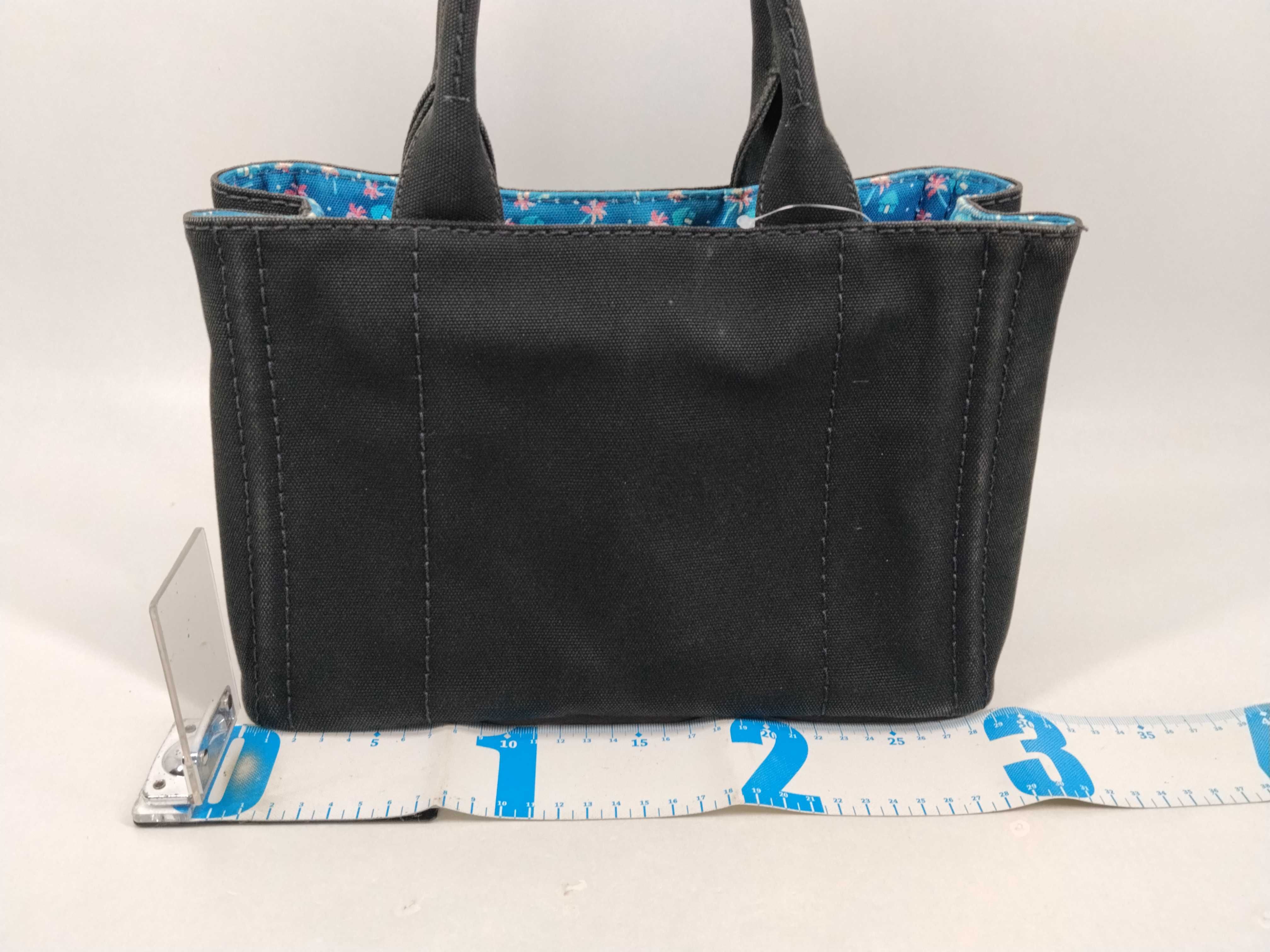 Black and Blue Floral Tote Bag — view 2