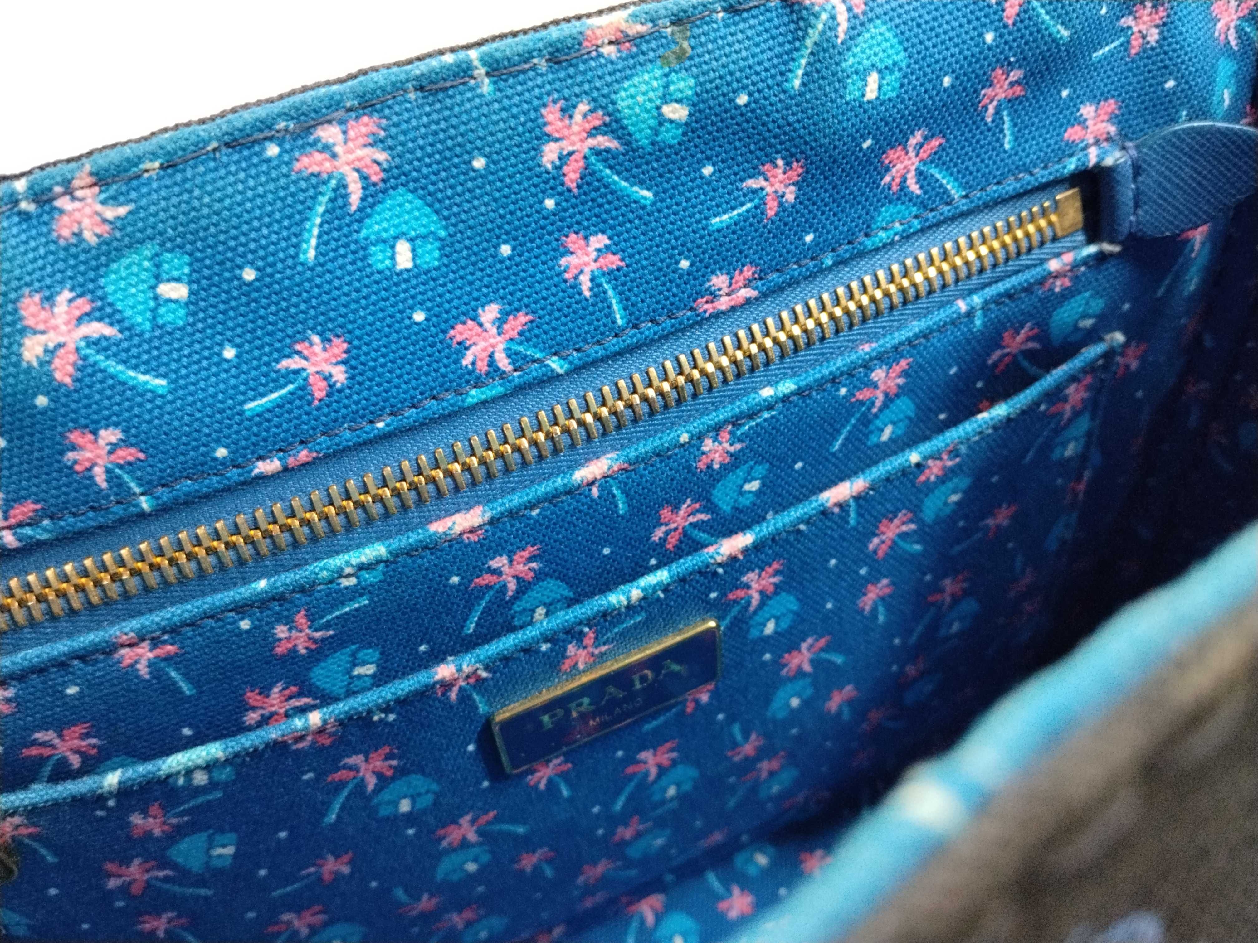 Black and Blue Floral Tote Bag — view 12