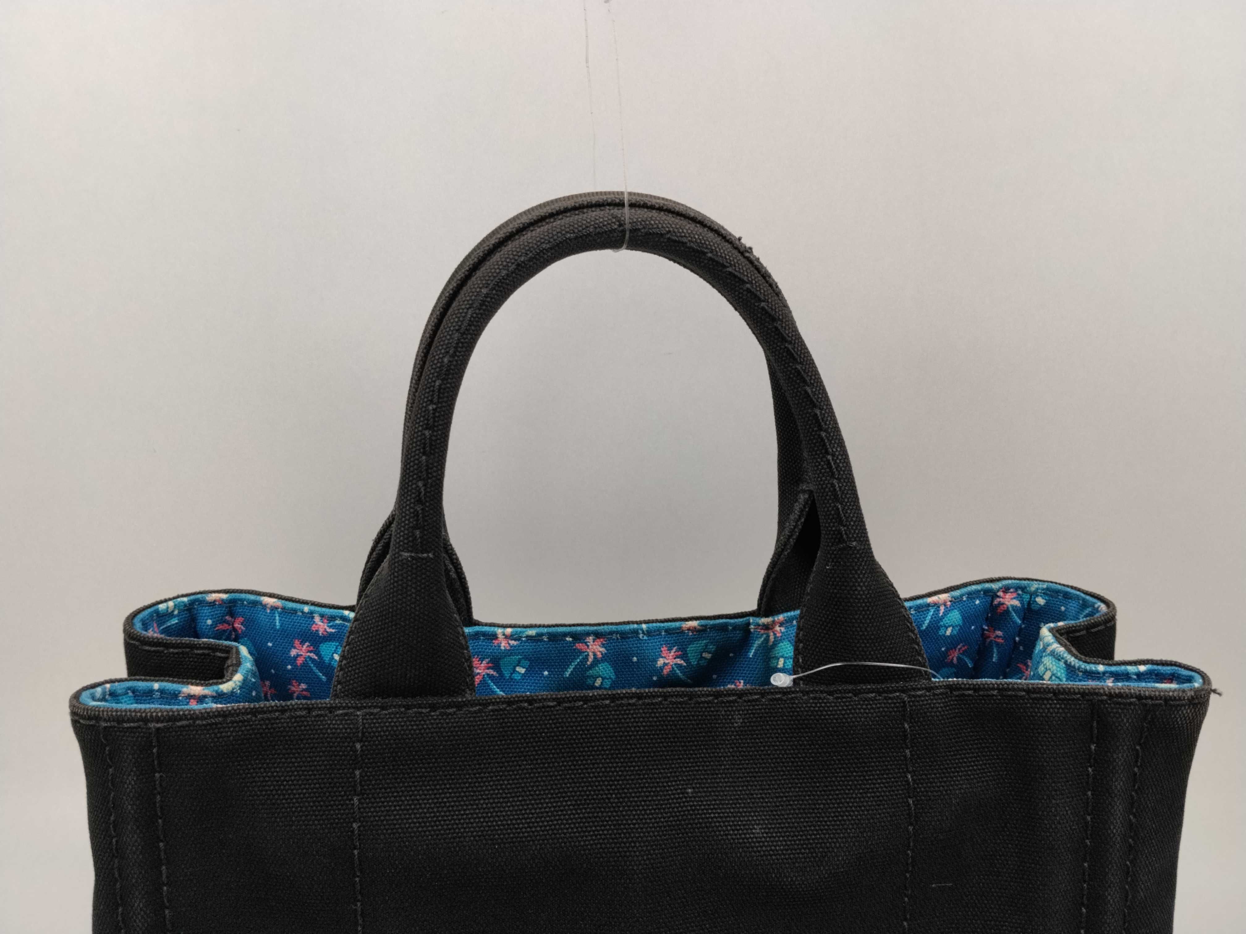 Black and Blue Floral Tote Bag — view 4