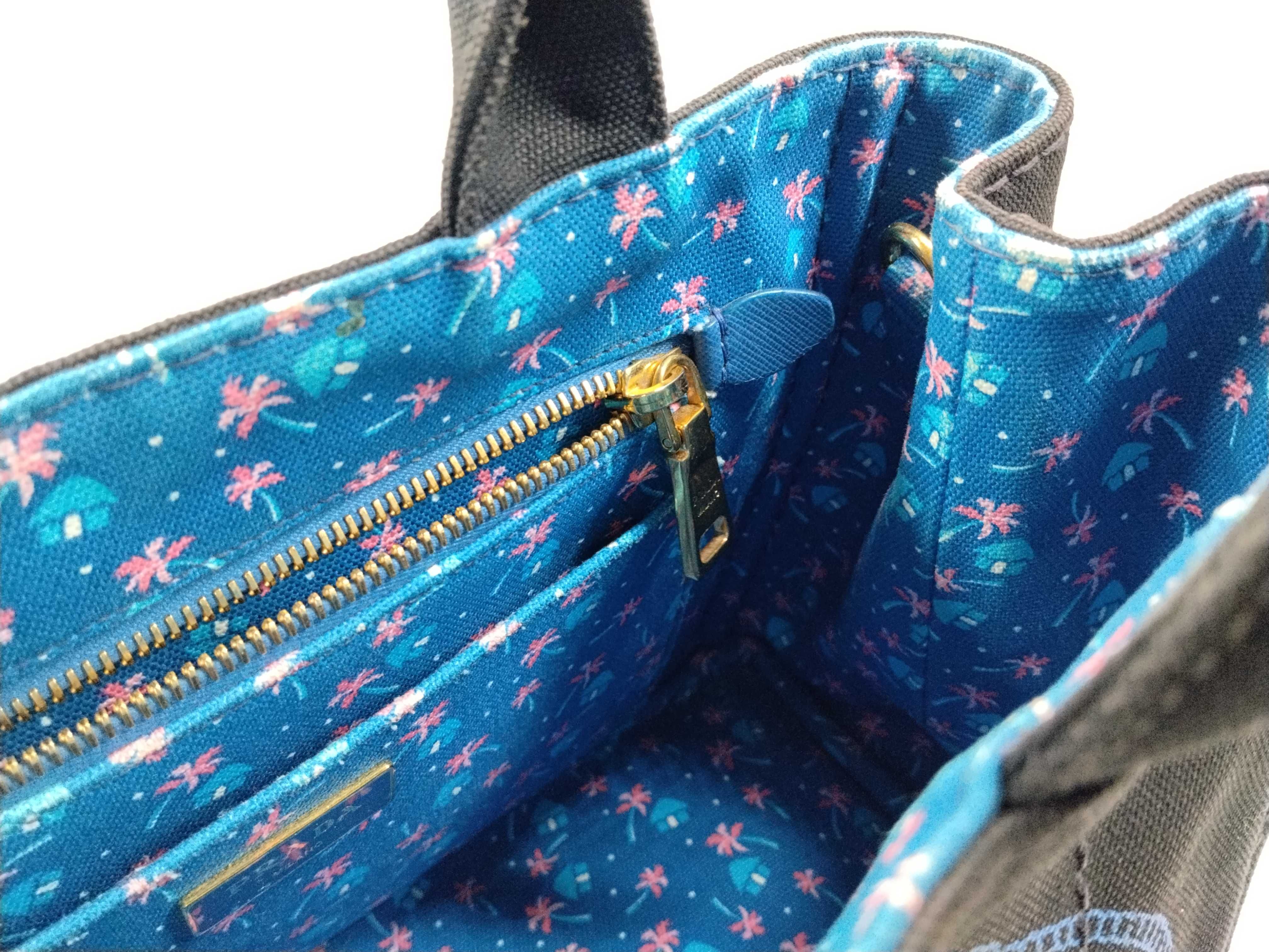 Black and Blue Floral Tote Bag — view 10