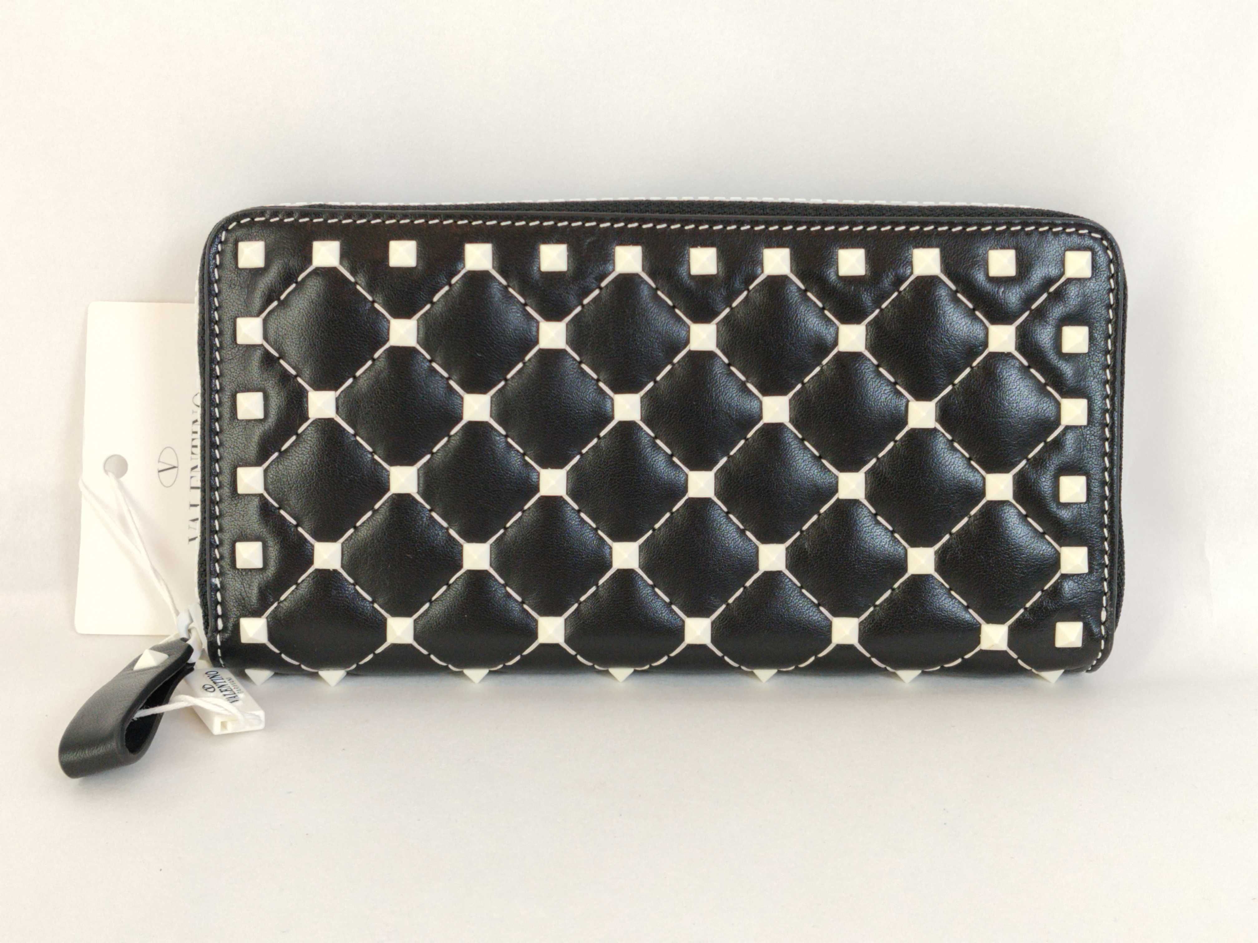 Rockstud Spike Long Wallet, Black