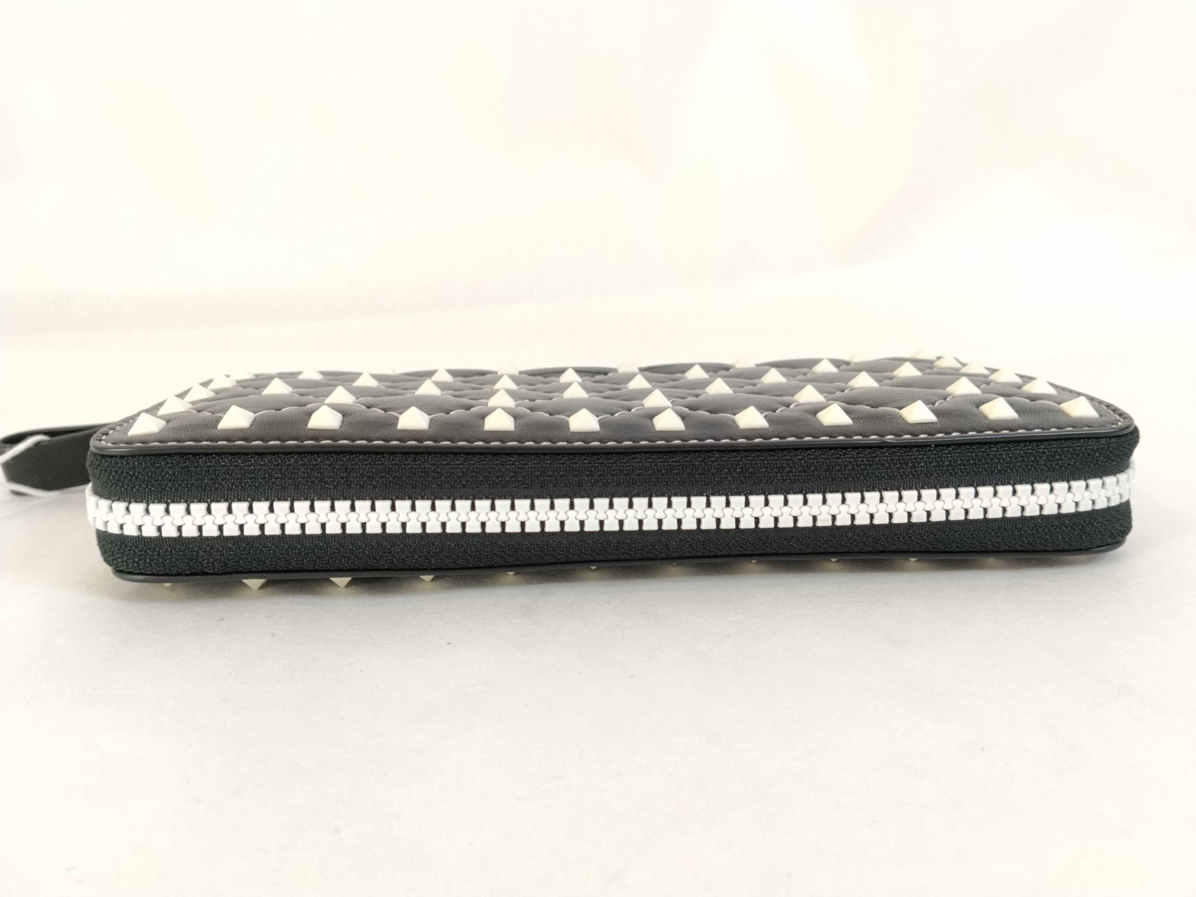 Rockstud Spike Long Wallet, Black — view 6