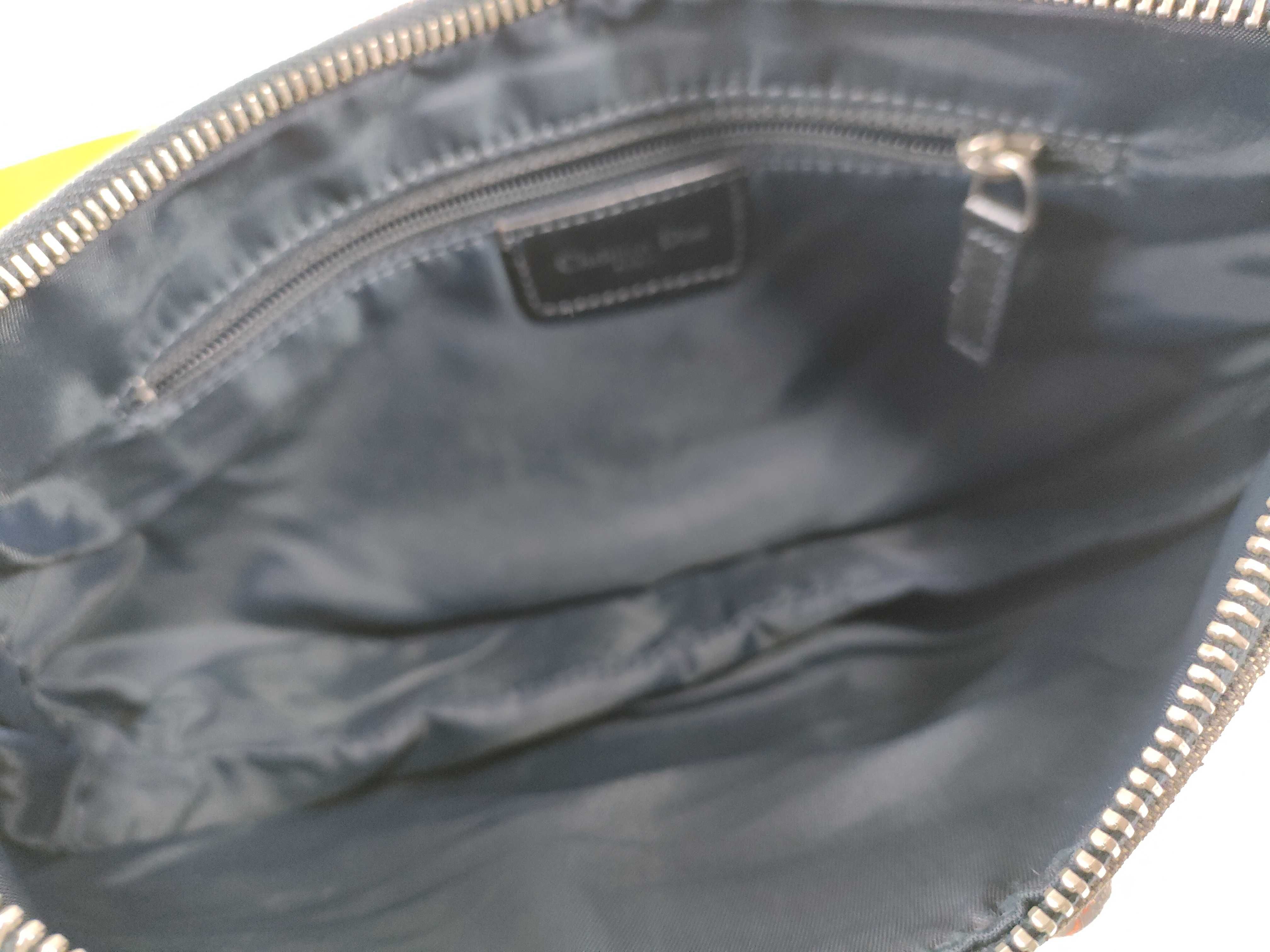 Trotter Saddle Flight Line Denim Shoulder Bag with CD Hardware, Gray x Orange — view 10