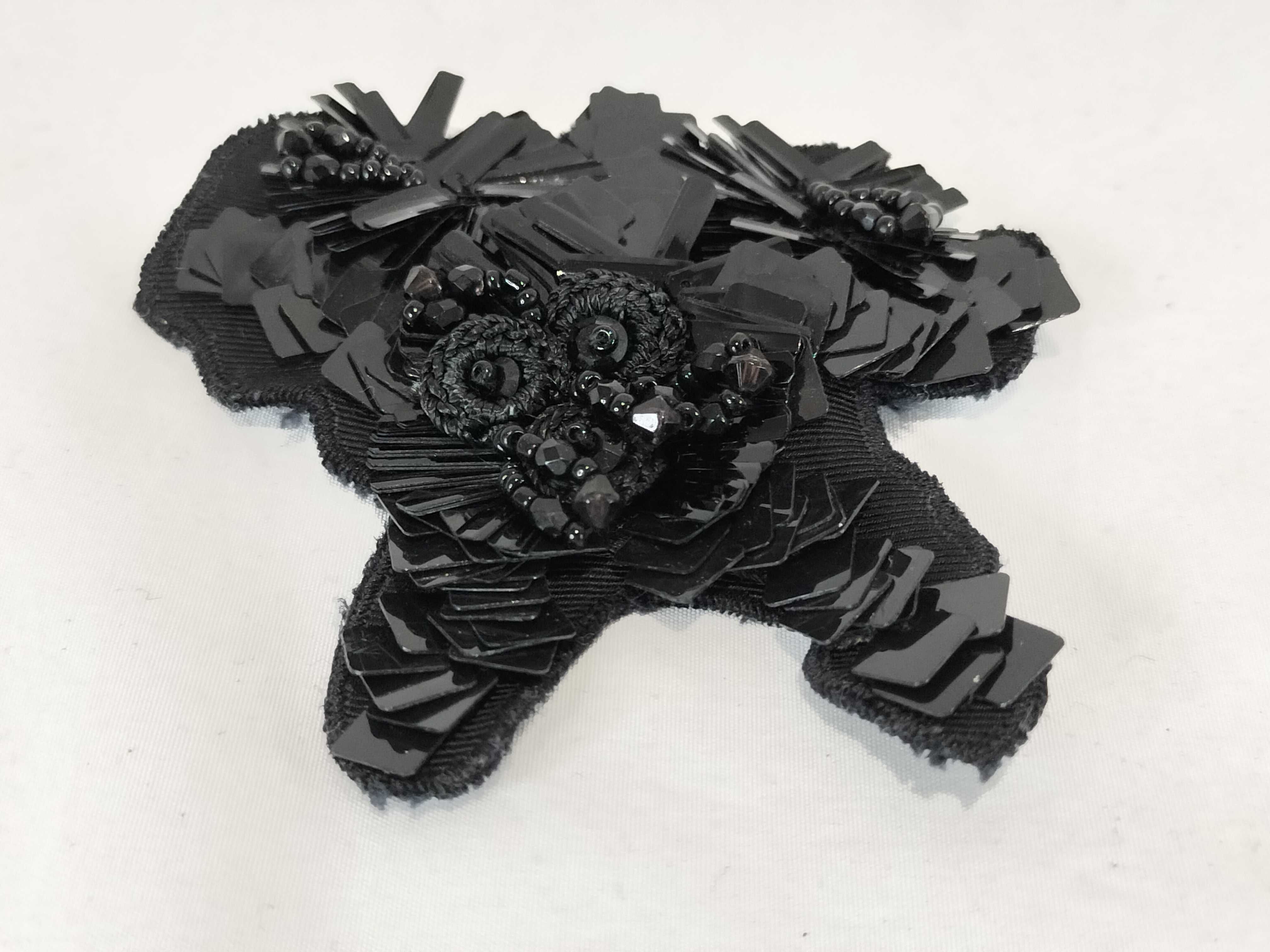 Beaded Brooch Black Other Accessories — view 3