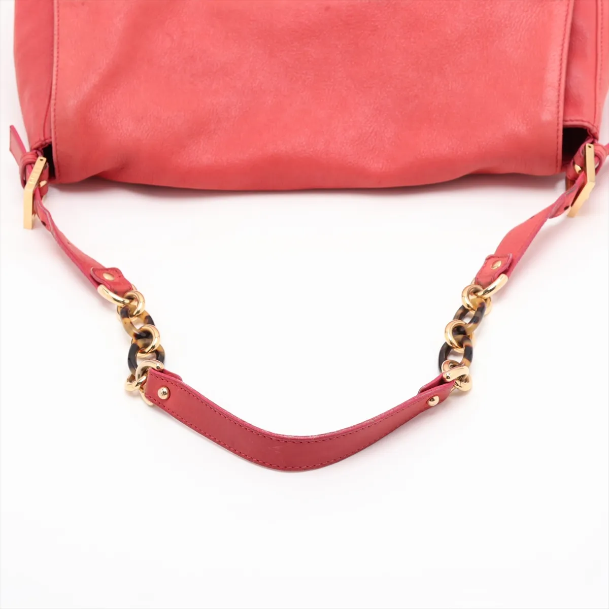 Big Mamma 8BR638 Coated Leather Chain Shoulder Bag, Pink — view 5