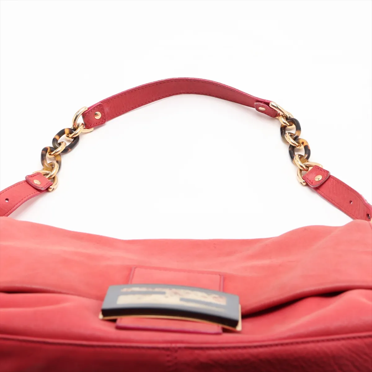 Big Mamma 8BR638 Coated Leather Chain Shoulder Bag, Pink — view 6