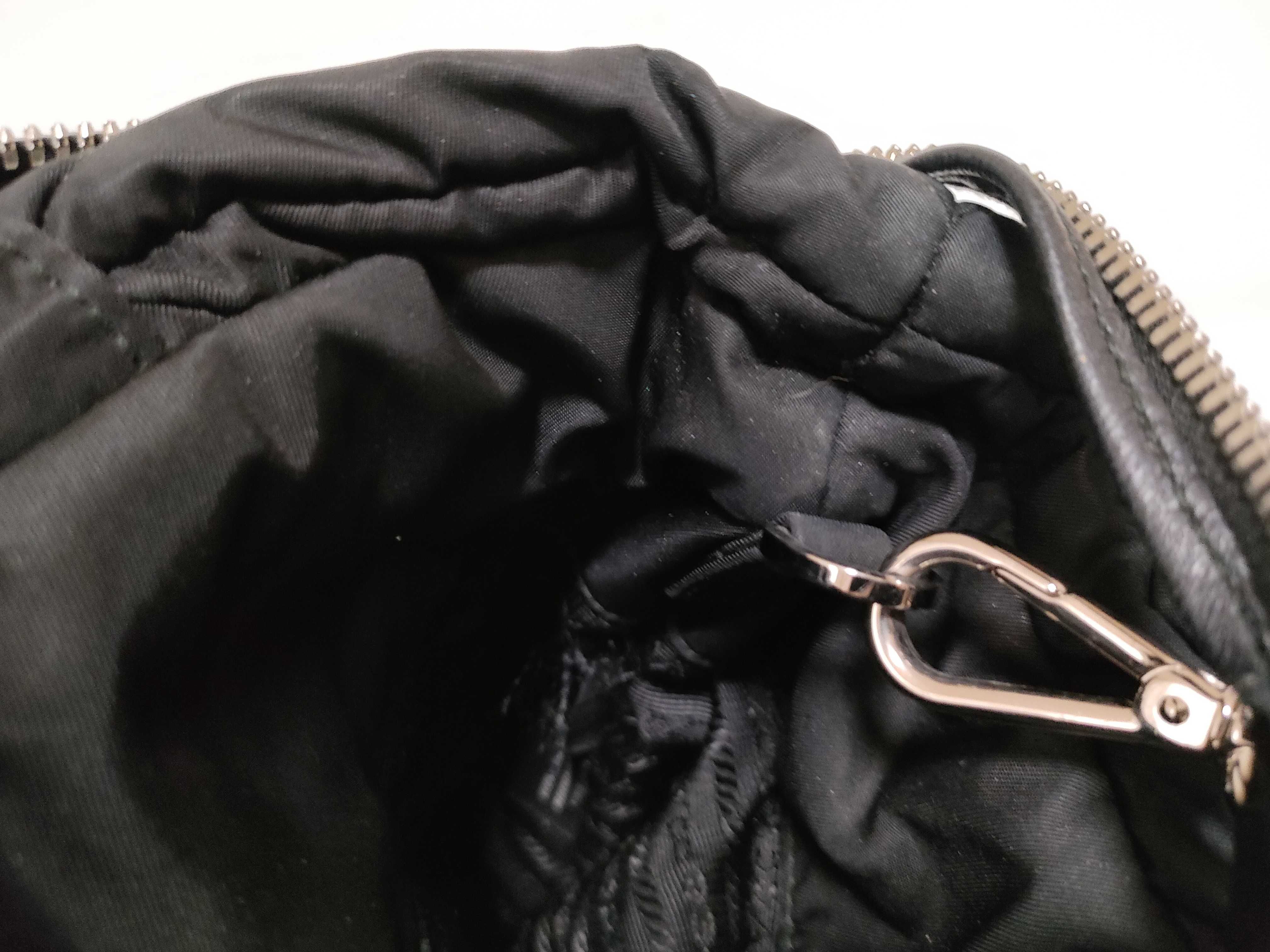 Nylon Prada Tessuto Quilted Nylon x Leather Handbag Black 1BG436 Handbag — view 9