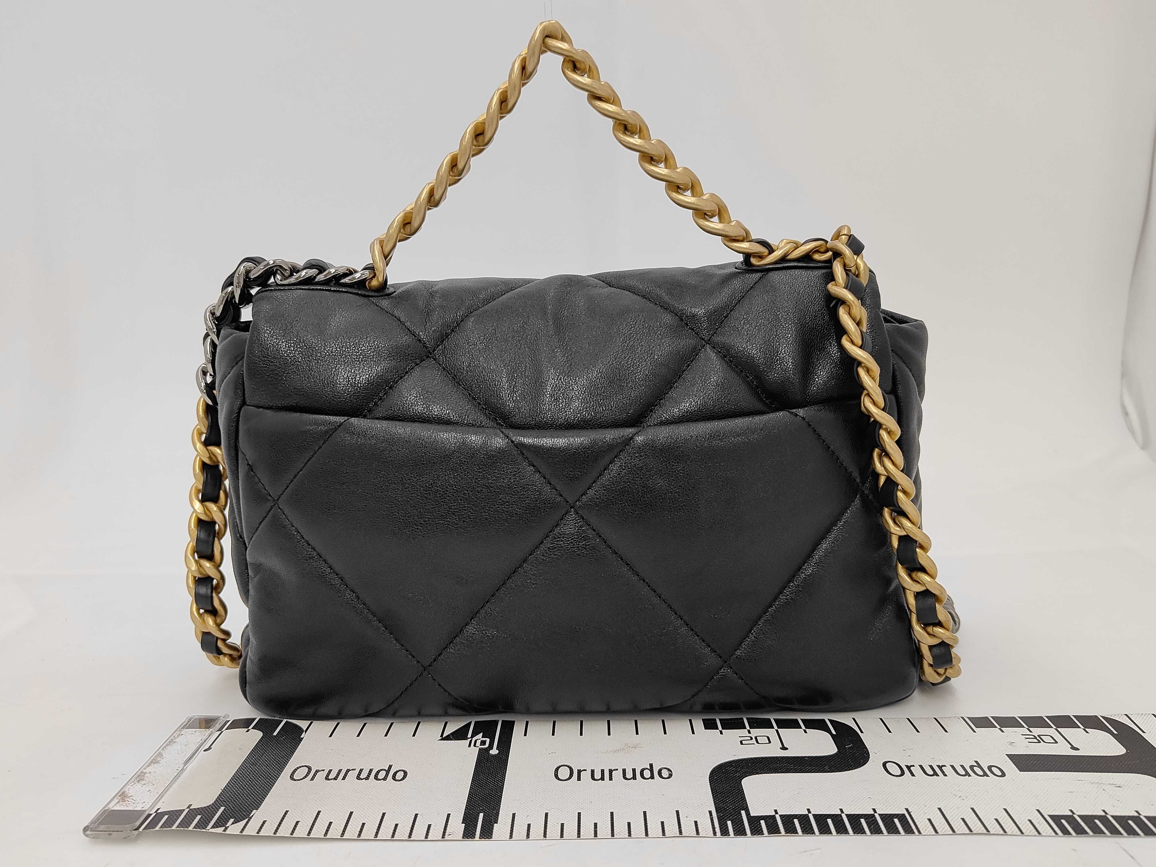 BAG CHANEL19 MATLASSE COCO MARK CHAIN ​​2WAY SHOULDER SMALL SIZE BLACK GHW NO.29 29133939 W — view 2