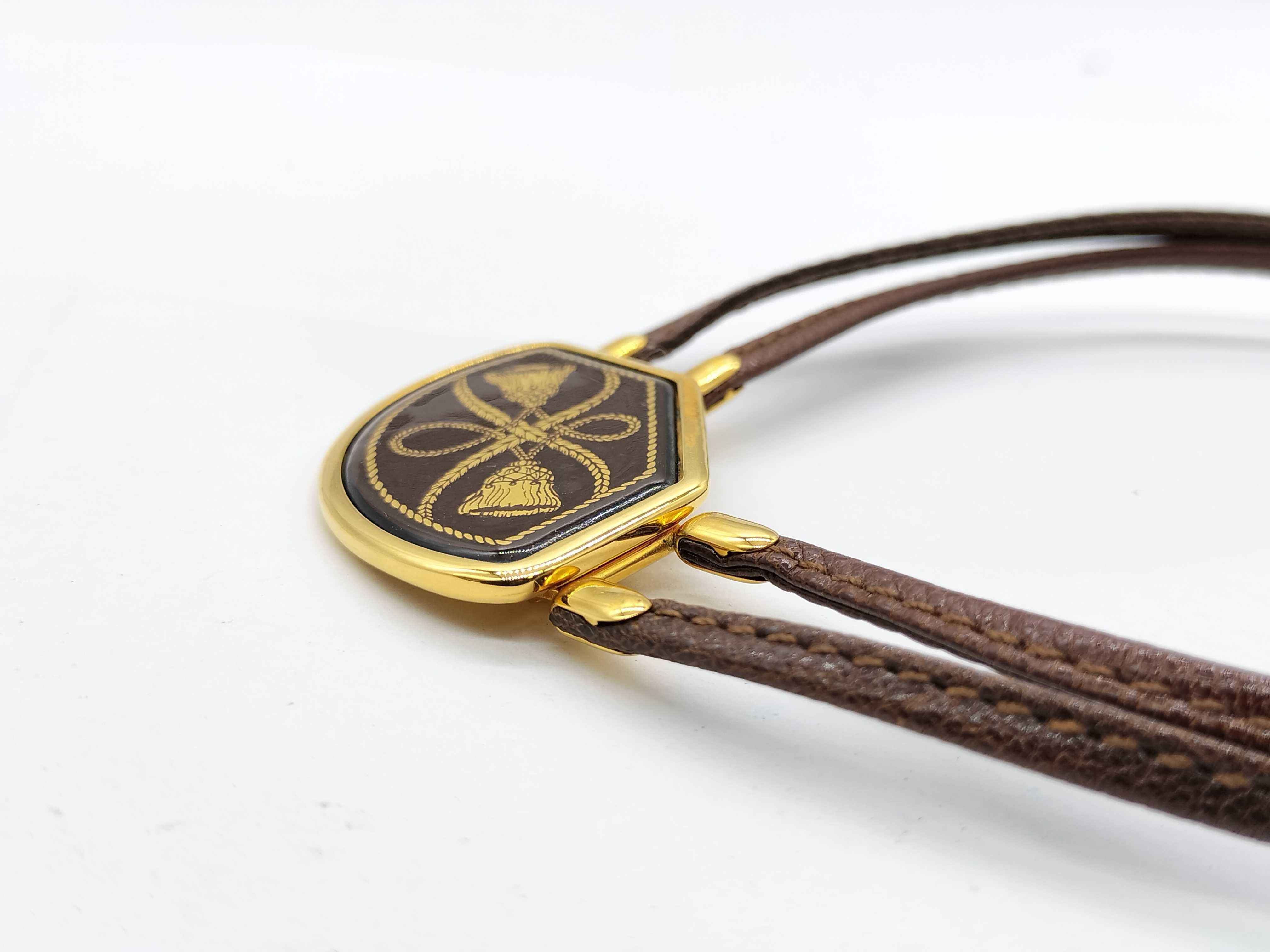 Leather Enamel Necklace — view 2