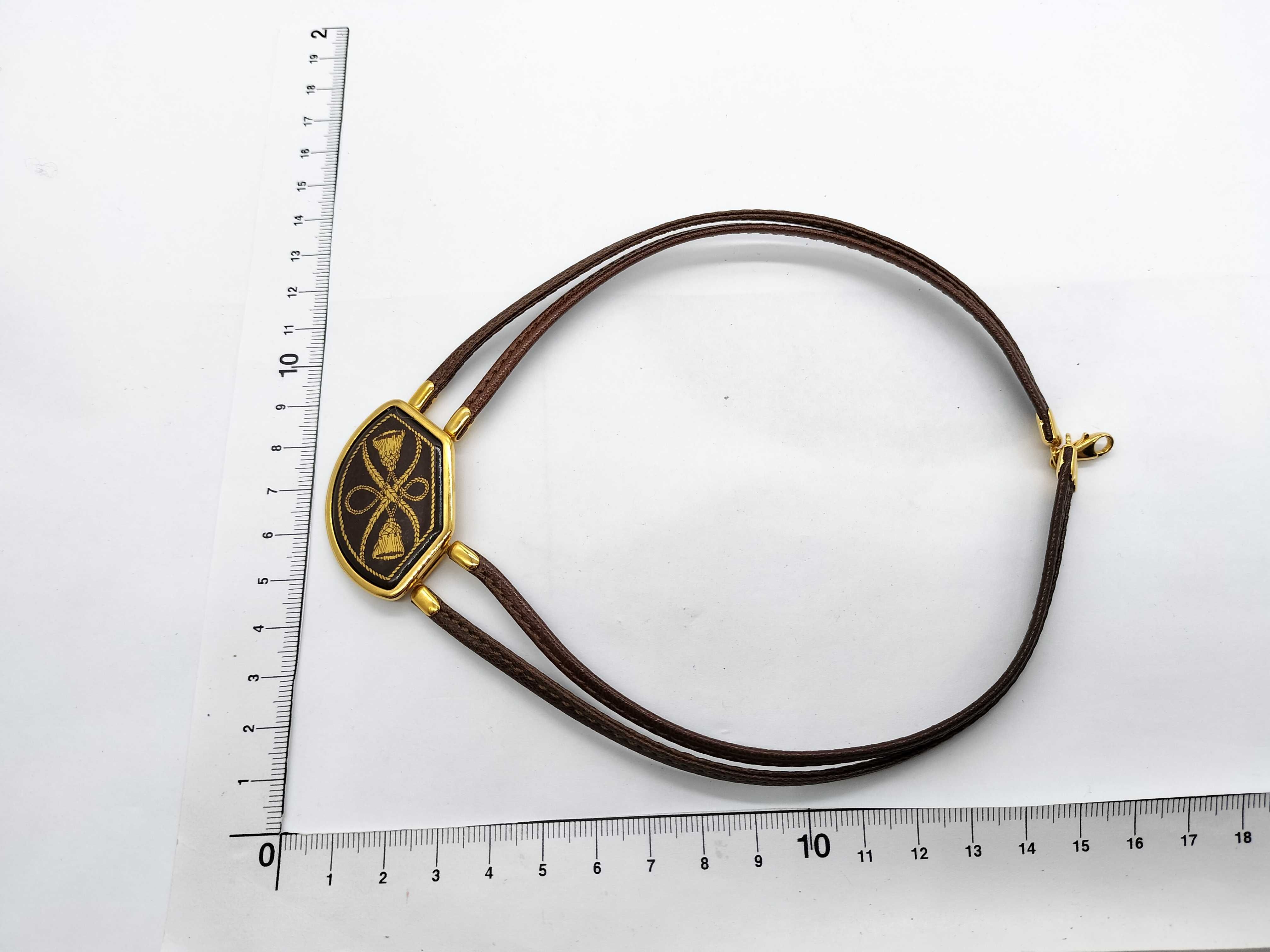 Leather Enamel Necklace — view 7