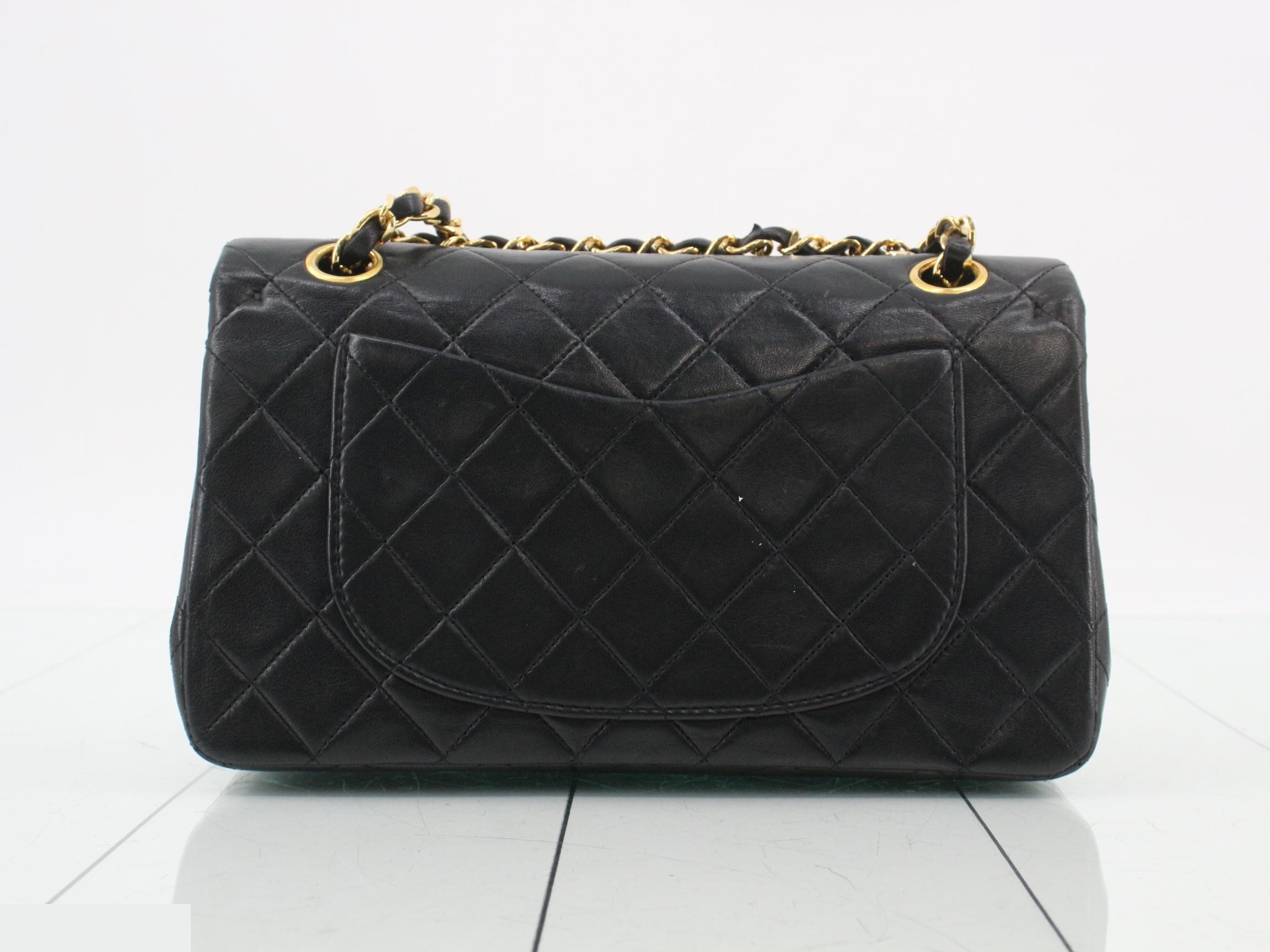 Matelassé PM Double Flap Bag, Black, with Guarantee Card and Dust Bag — view 2