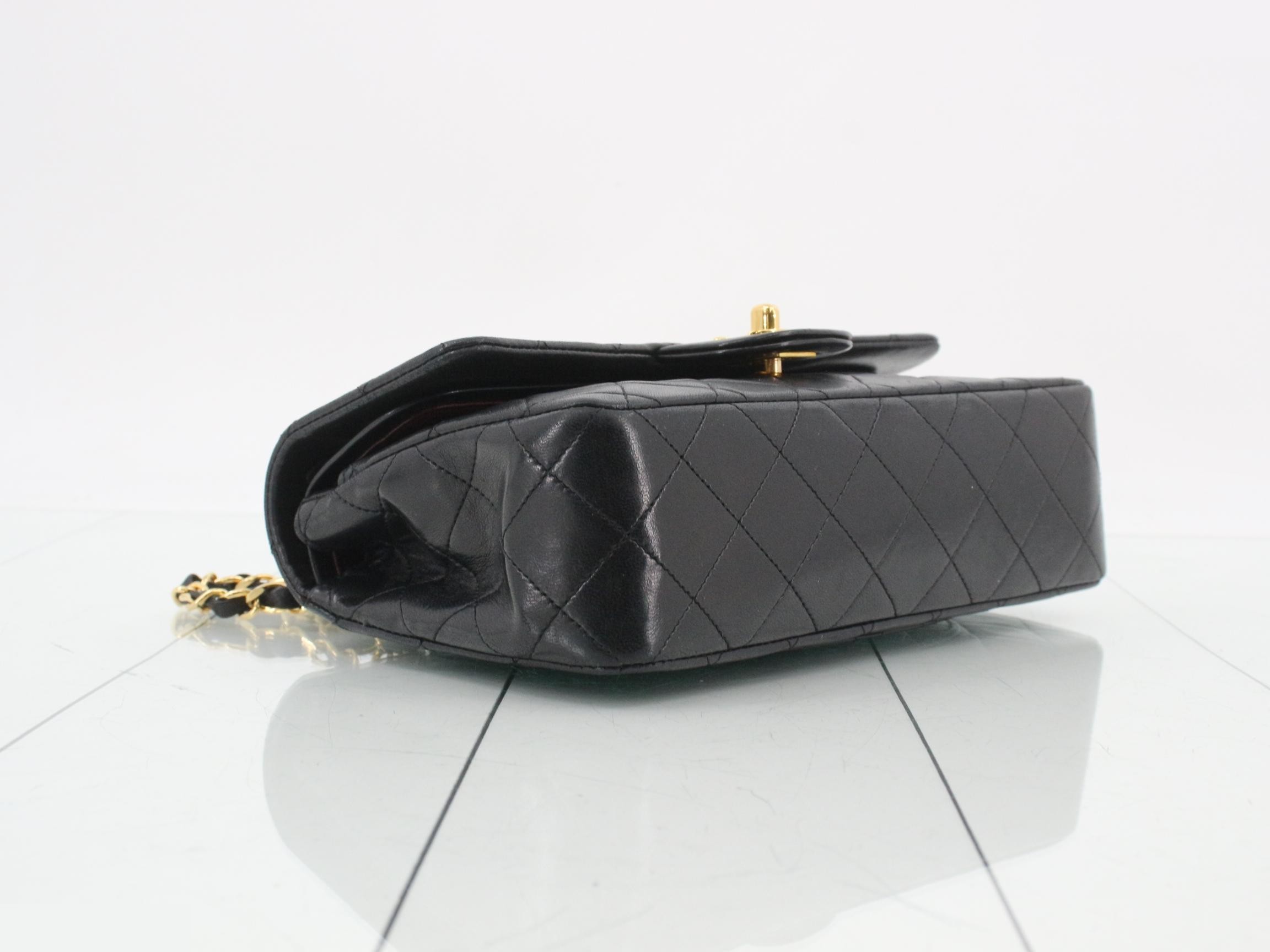 Matelassé PM Double Flap Bag, Black, with Guarantee Card and Dust Bag — view 5