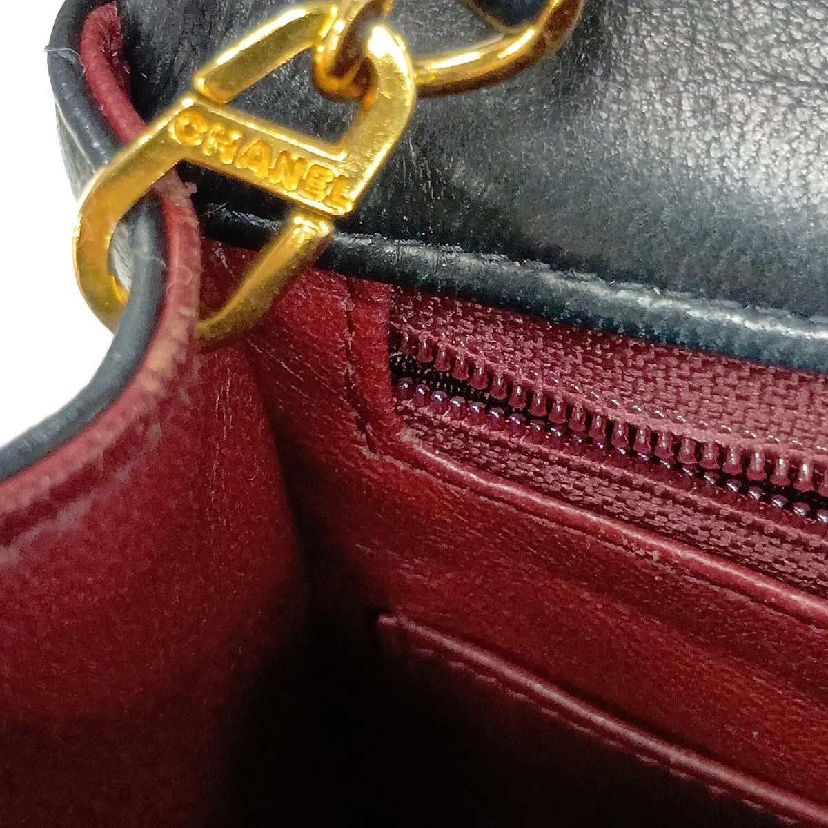 Mini Matelassé 20 Lambskin Single Flap Single Chain Bag, Black with Gold Hardware, A69900 — view 13