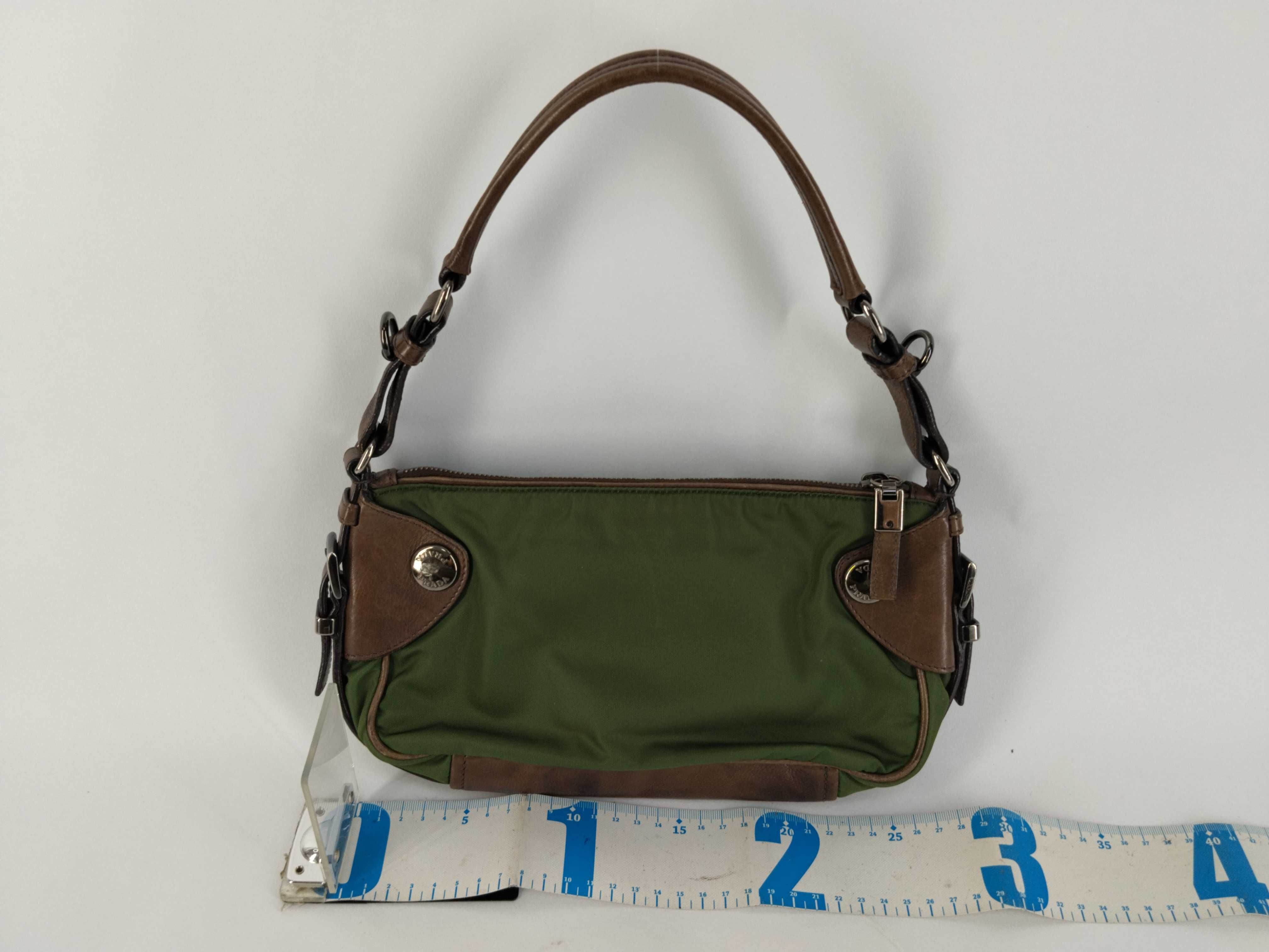 Nylon Prada Handbag Nylon Green Handbag — view 2