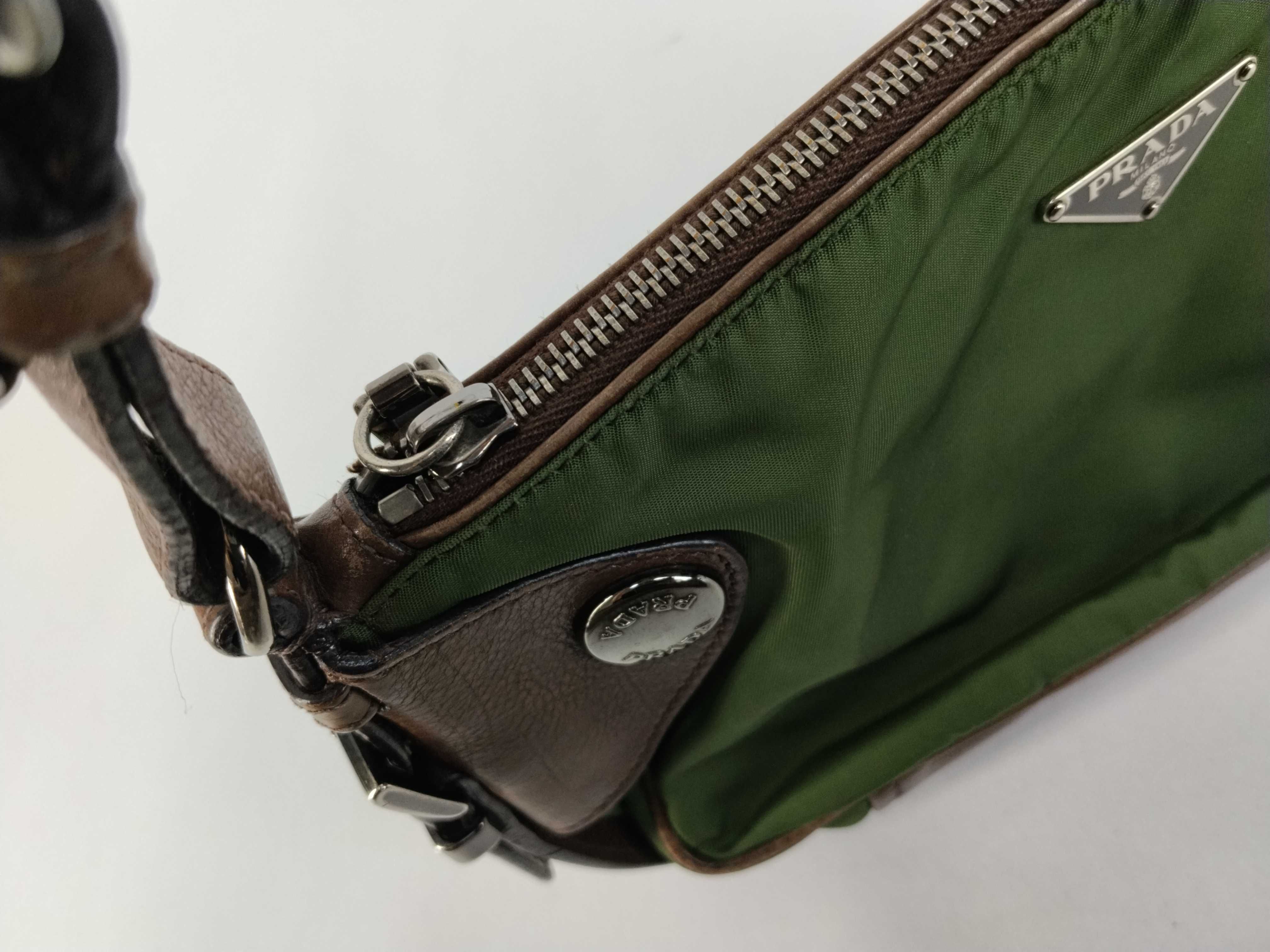 Nylon Prada Handbag Nylon Green Handbag — view 8
