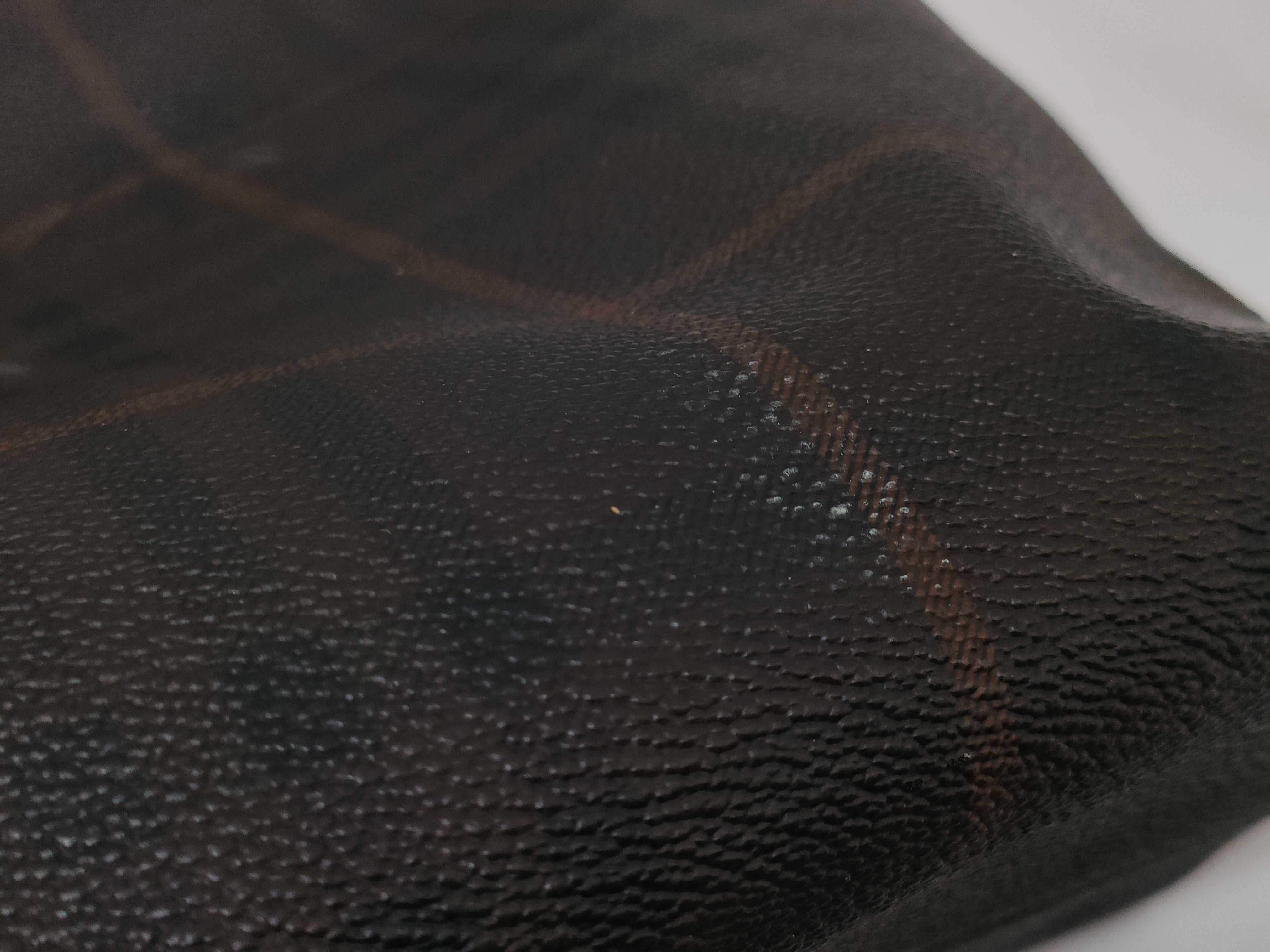Checkered Leather Tote Bag, Brown Tote Bag — view 14