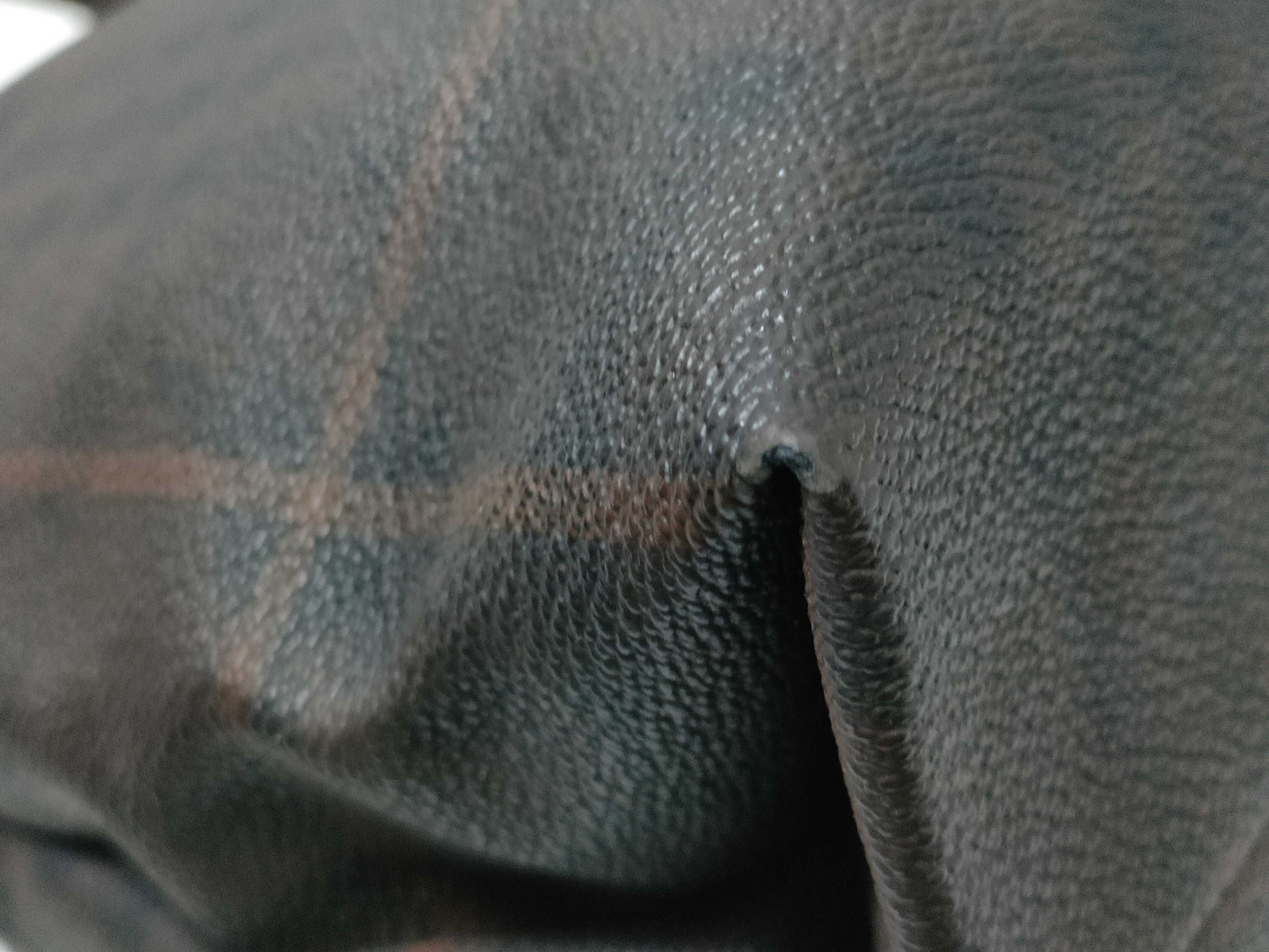 Checkered Leather Tote Bag, Brown Tote Bag — view 6