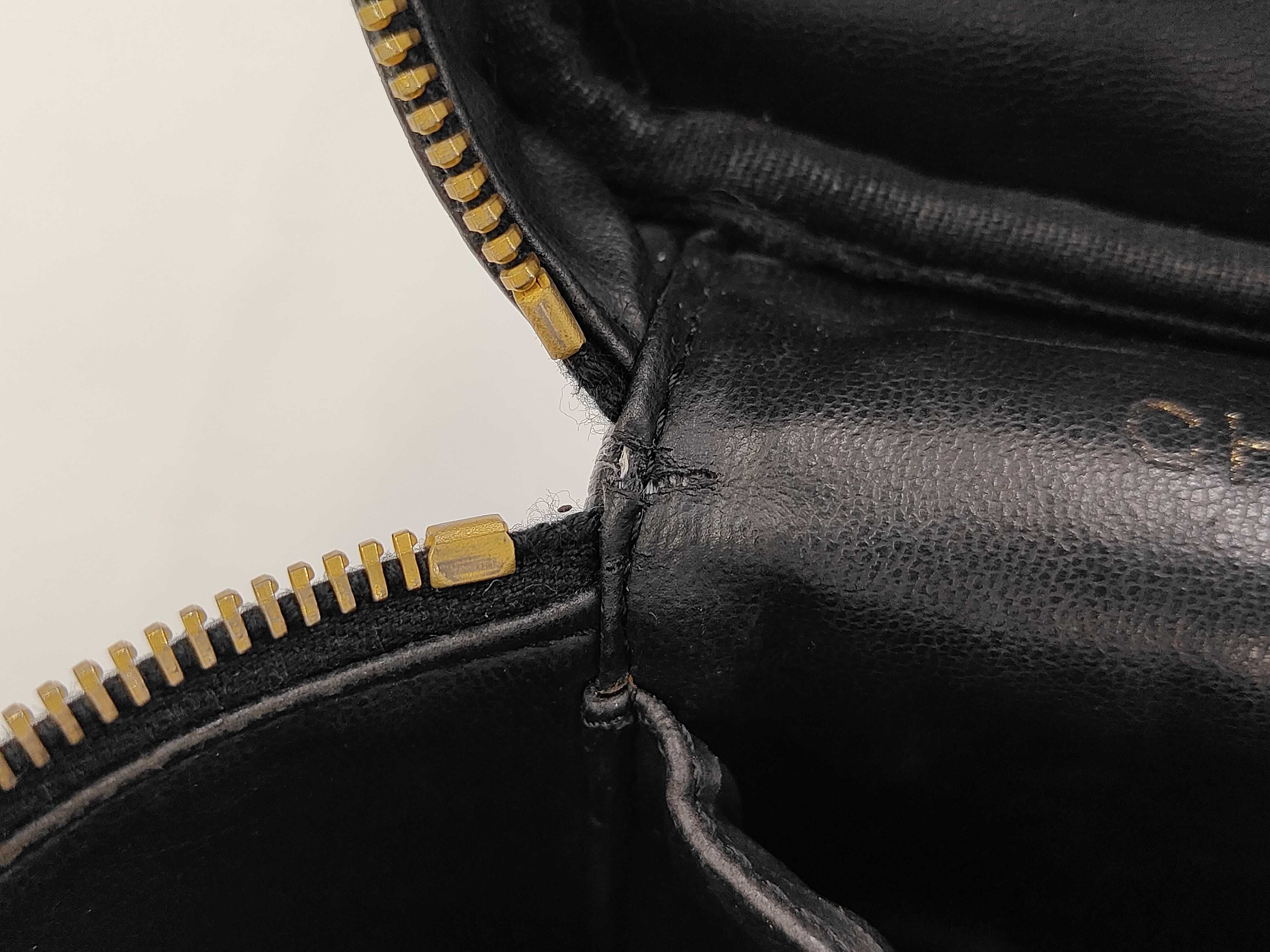 Coco Mark Caviar Skin Vanity Bag, Black with Gold Hardware, Series 6 — view 12