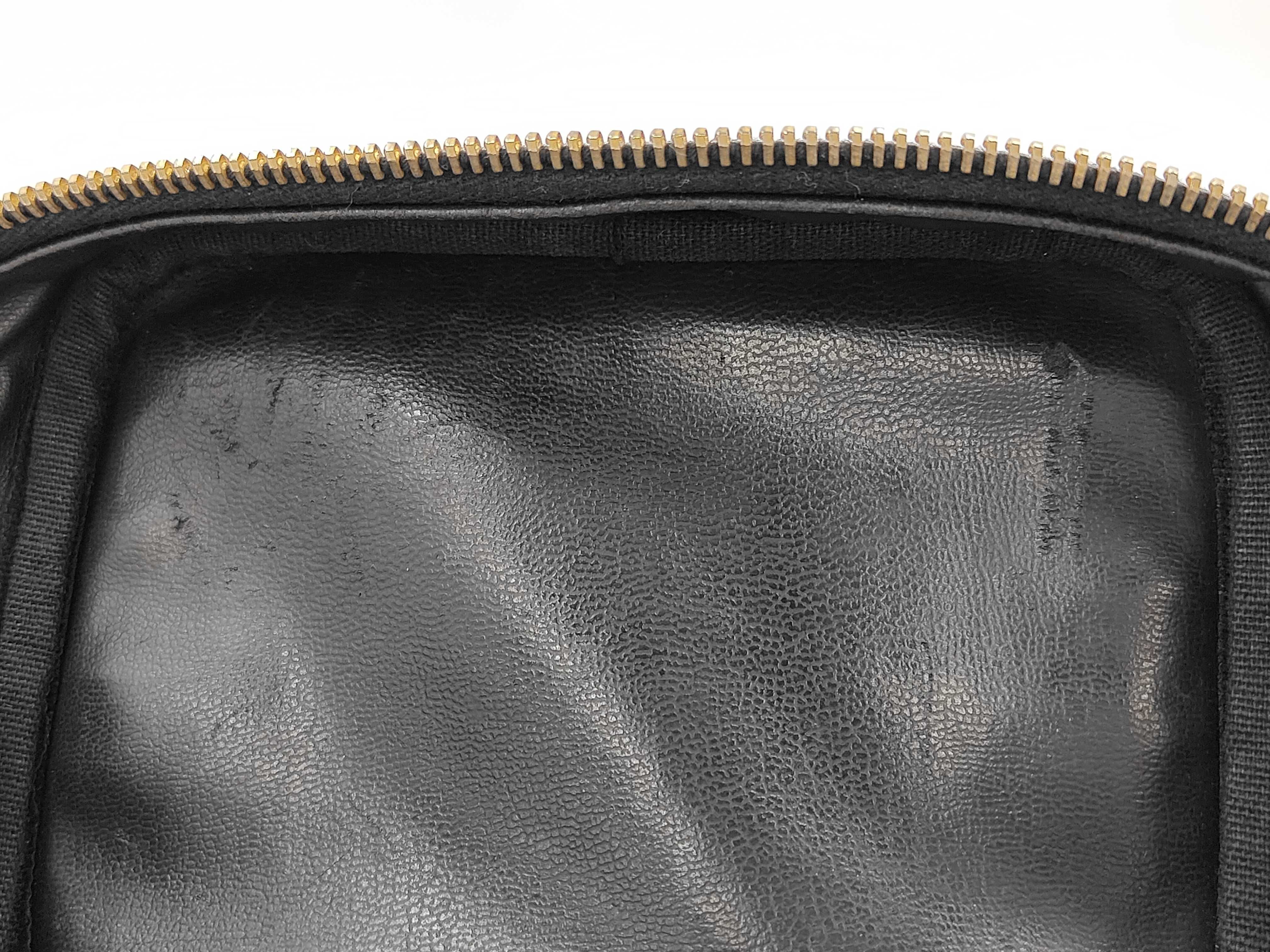 Coco Mark Caviar Skin Vanity Bag, Black with Gold Hardware, Series 6 — view 13