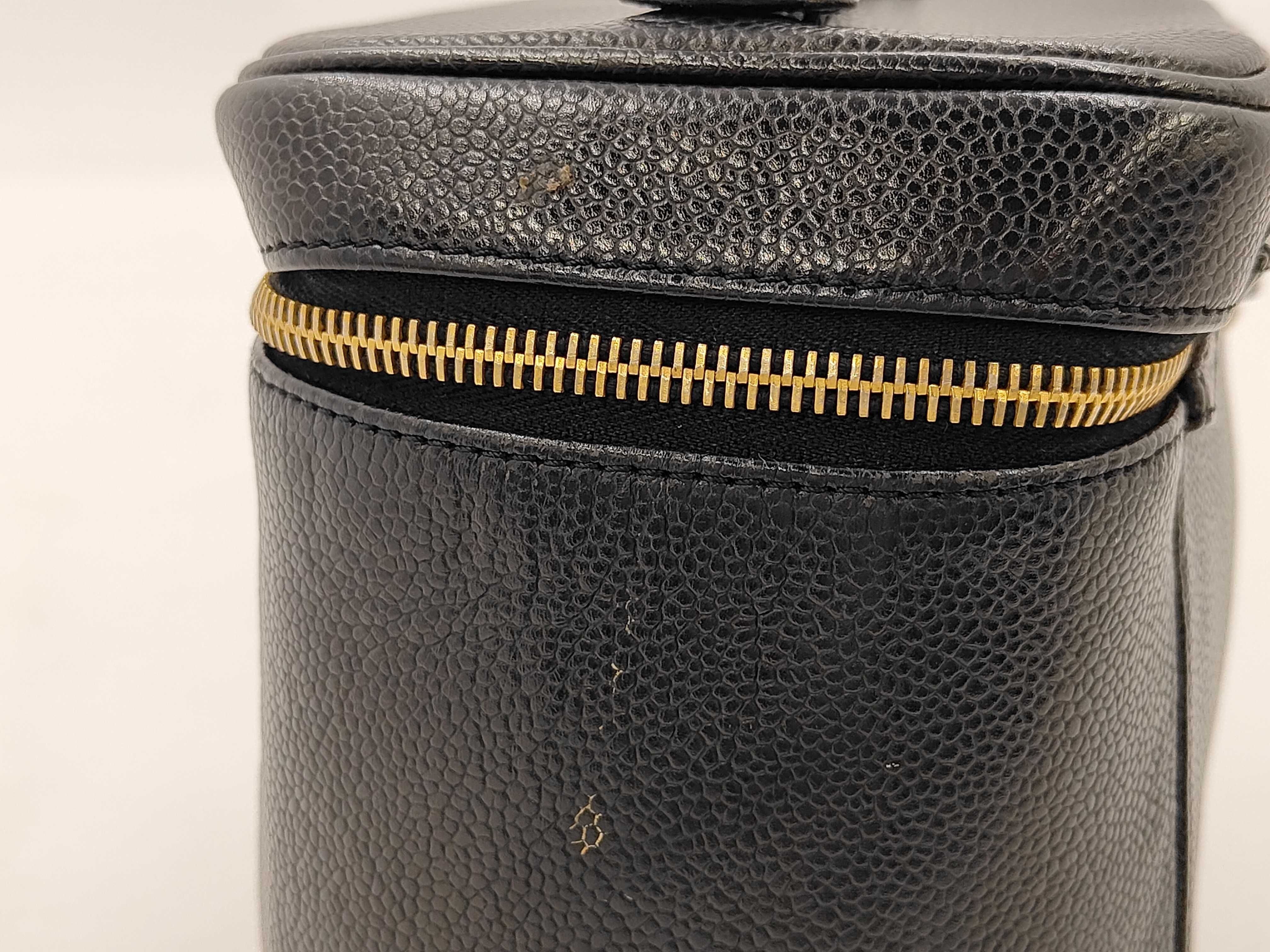 Coco Mark Caviar Skin Vanity Bag, Black with Gold Hardware, Series 6 — view 15