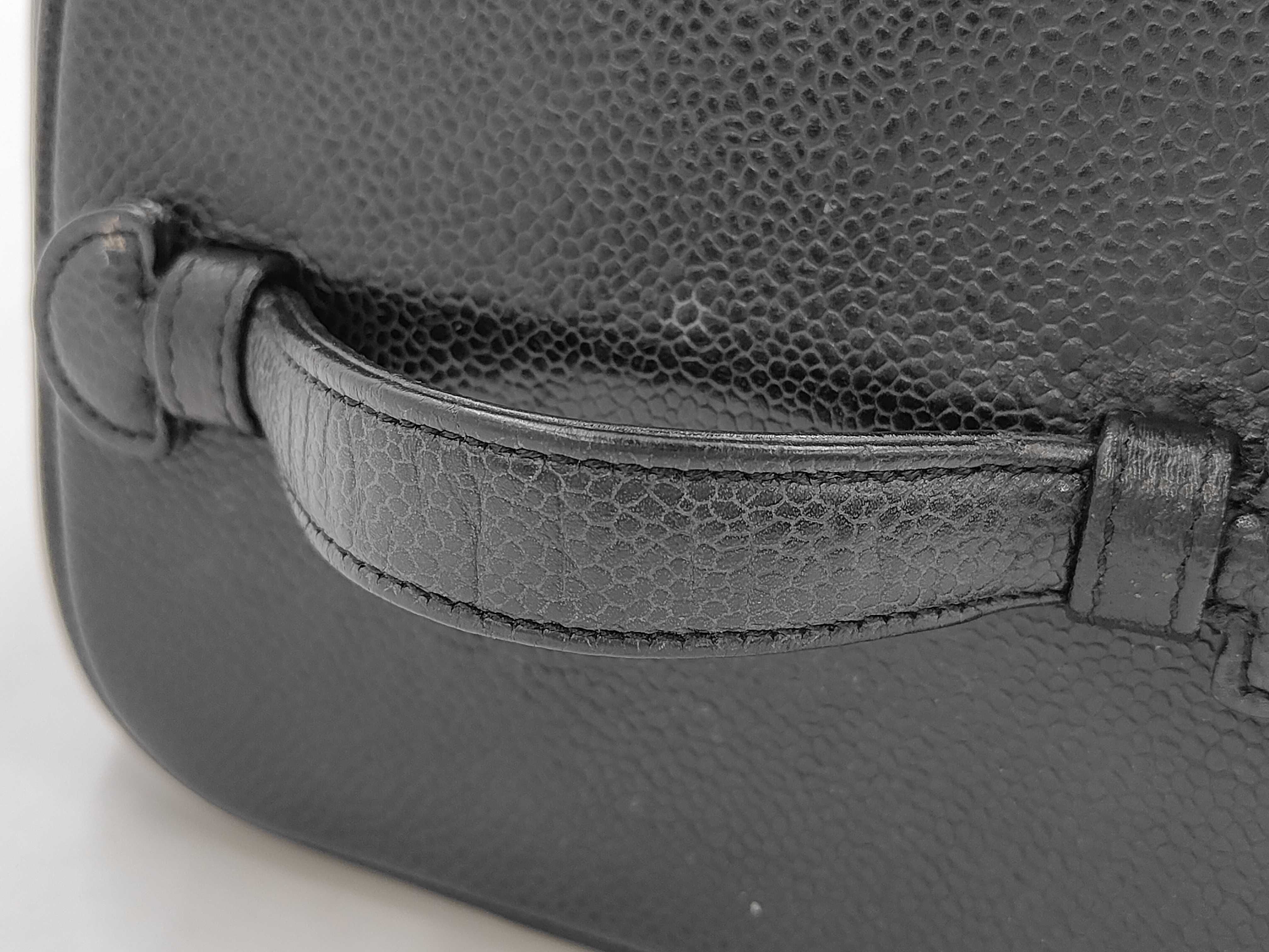 Coco Mark Caviar Skin Vanity Bag, Black with Gold Hardware, Series 6 — view 3