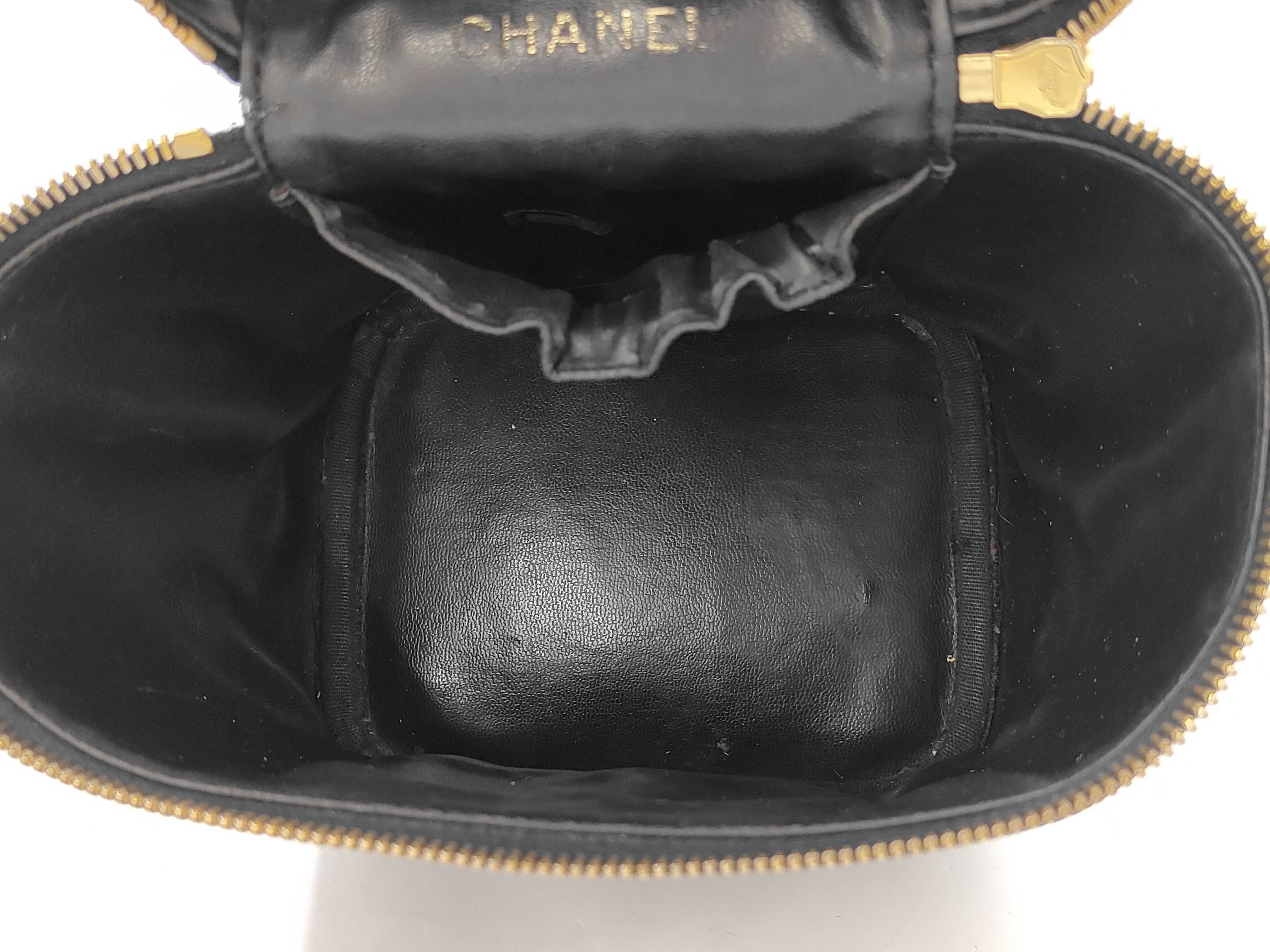 Coco Mark Caviar Skin Vanity Bag, Black with Gold Hardware, Series 6 — view 9