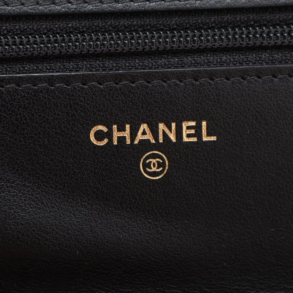 19 Fabric x Lambskin Chain Wallet Black Gold x Silver Hardware 31213301 Serial Number 31 — view 12
