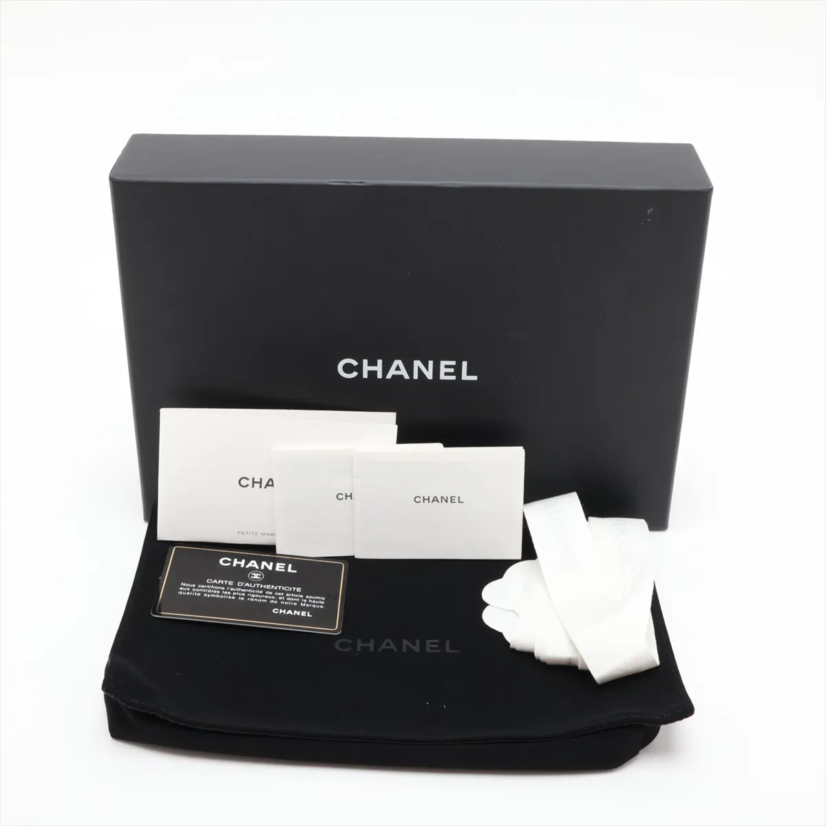 19 Fabric x Lambskin Chain Wallet Black Gold x Silver Hardware 31213301 Serial Number 31 — view 13
