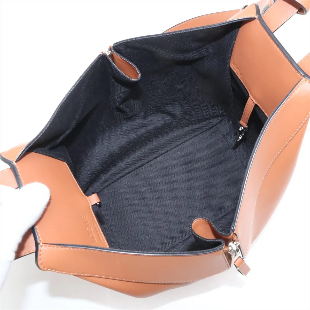 Hammock Small Leather 2-Way Handbag Brown with C Mark — view 8