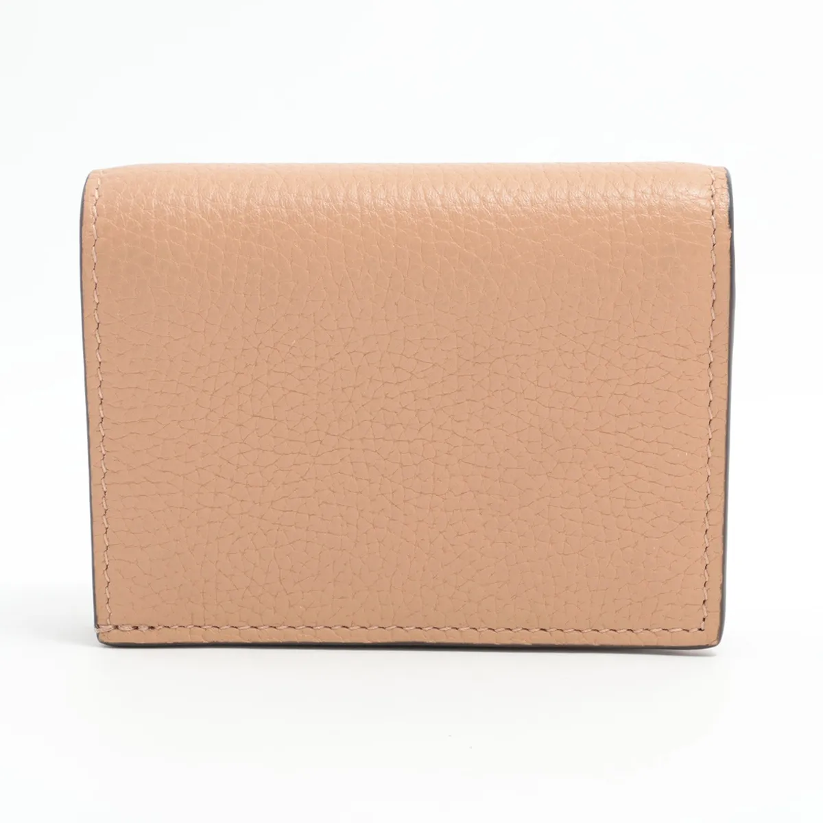 Interlocking G 746059 Leather Compact Wallet Beige — view 2