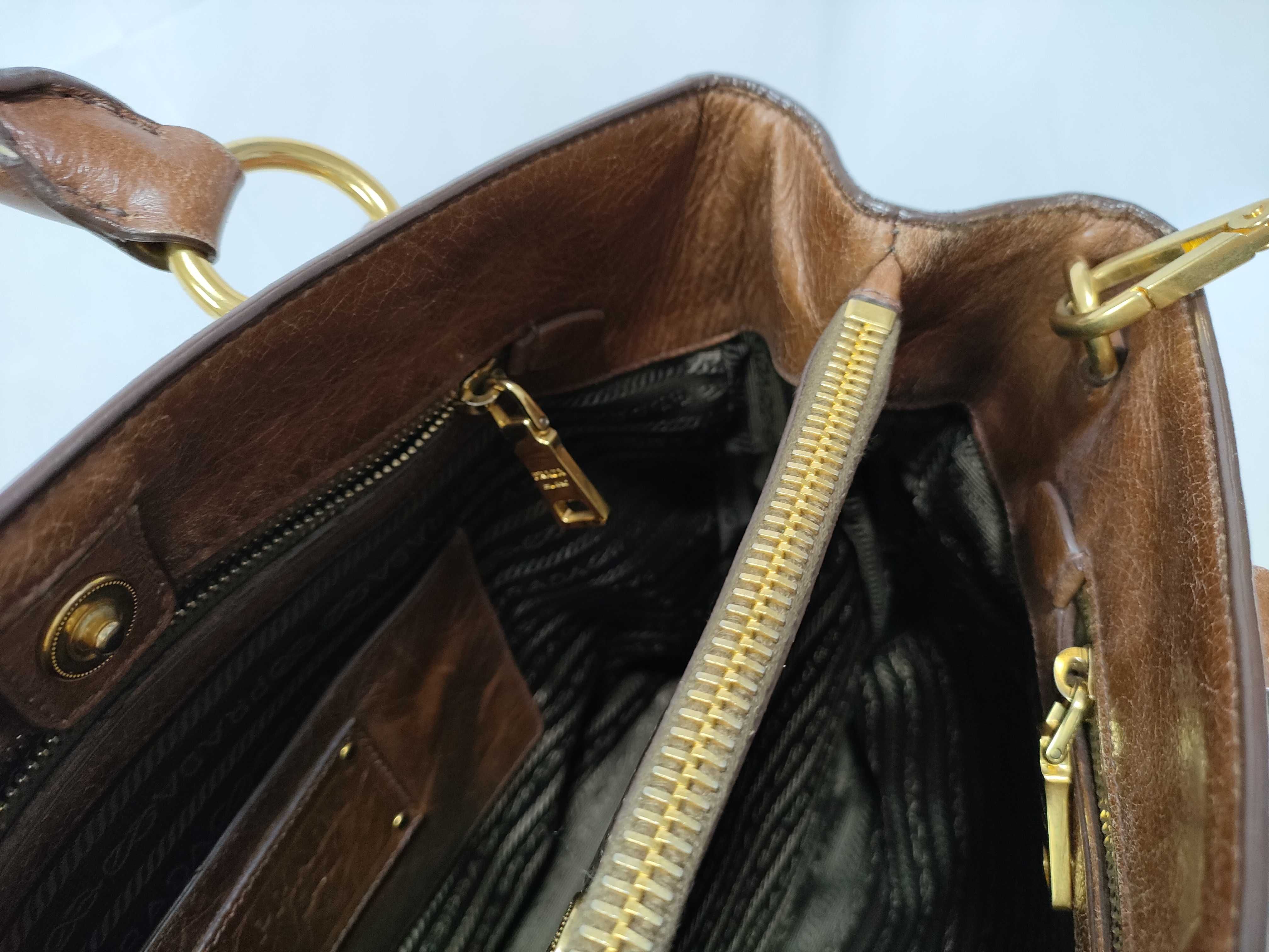 Leather 2-way Shoulder Bag Brown Handbag — view 13