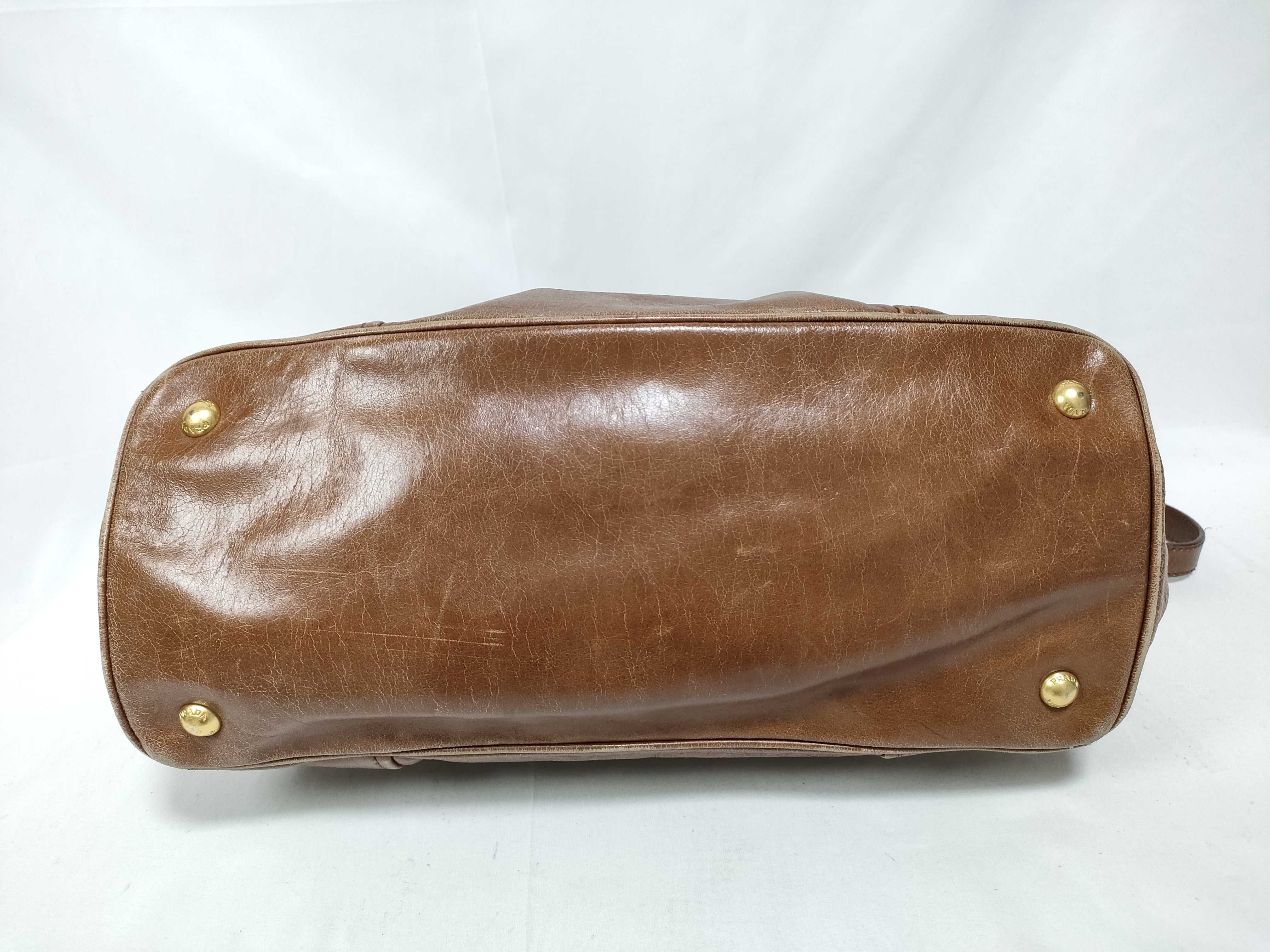 Leather 2-way Shoulder Bag Brown Handbag — view 3
